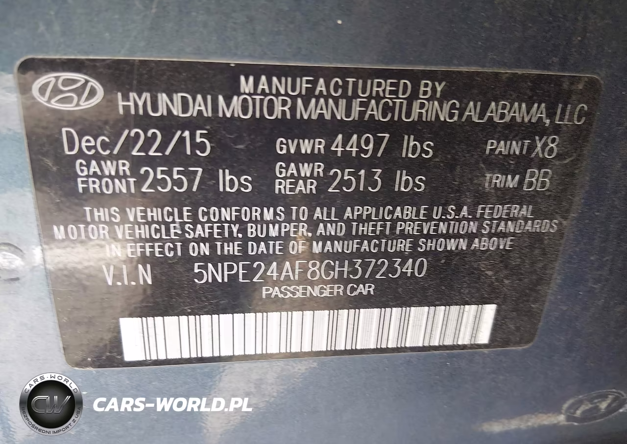2016 Hyundai Sonata Se VIN:5NPE24AF8GH372340 - 12