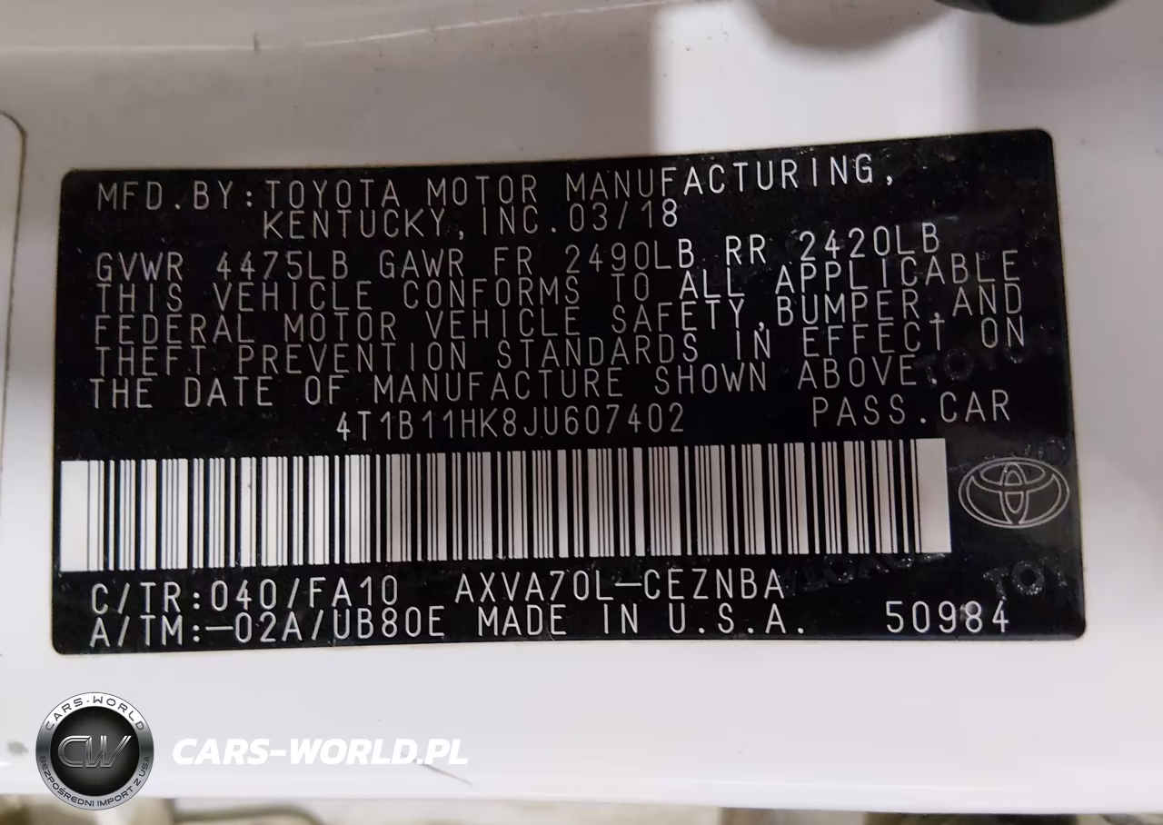 2018 Toyota Camry Le VIN:4T1B11HK8JU607402 - 9