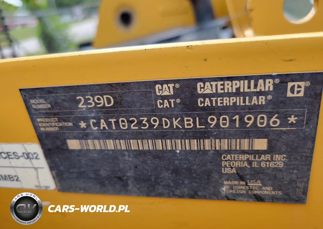 2017 Caterpillar Skid Steer 239D VIN:CAT0239DKBL901906 - 9