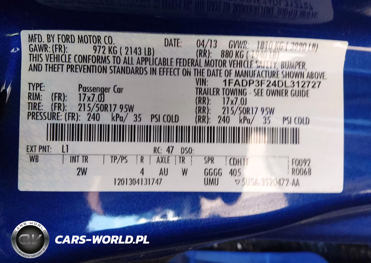 2013 Ford Focus Se VIN:1FADP3F24DL312727 - 9