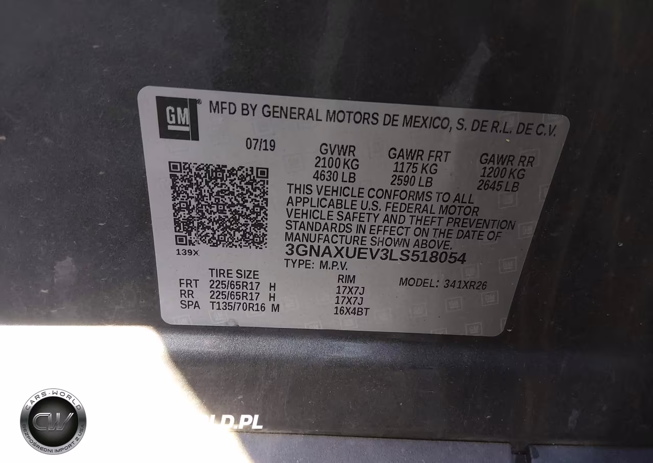 2020 Chevrolet Equinox Awd Lt 1.5L Turbo VIN:3GNAXUEV3LS518054 - 9