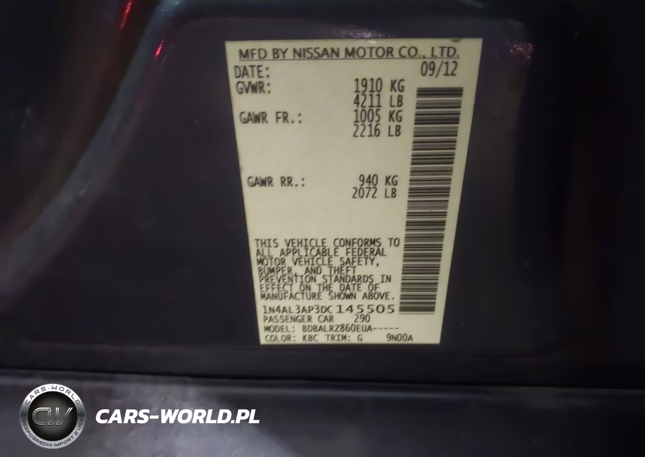 2013 Nissan Altima 2.5 S VIN:1N4AL3AP3DC145505 - 9