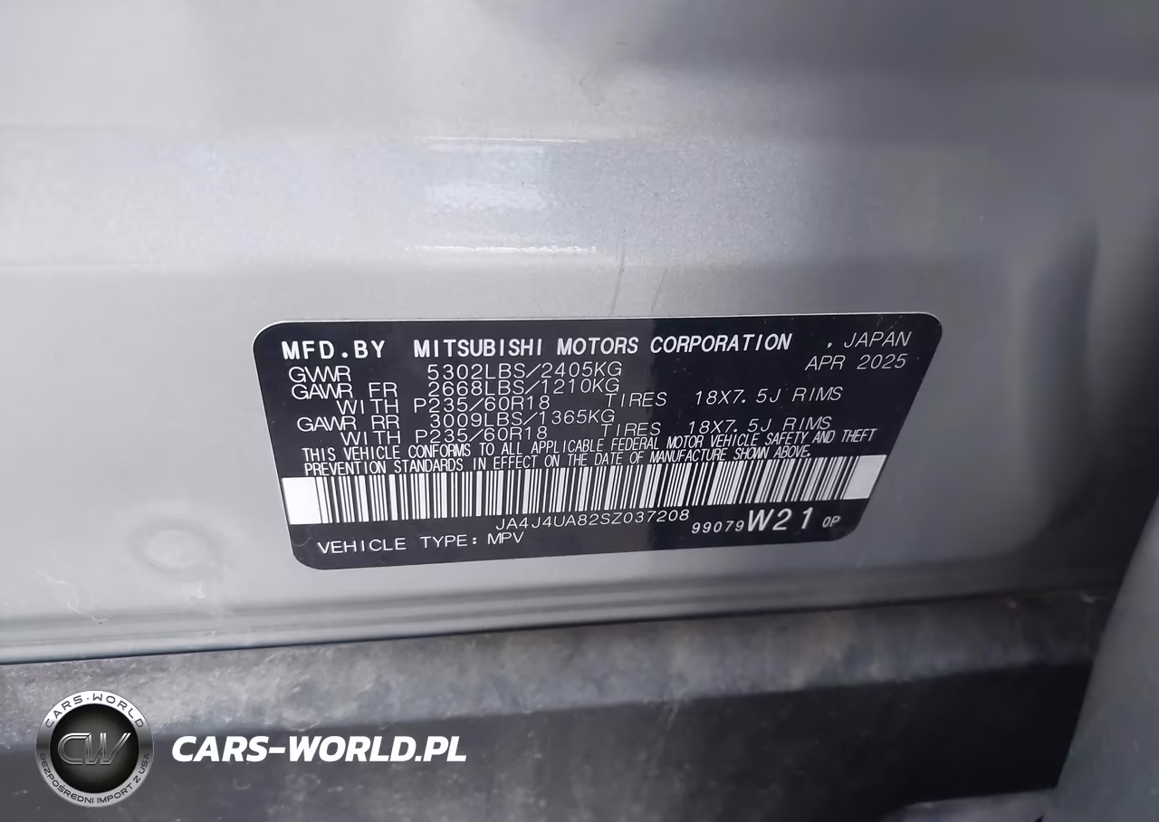 2025 Mitsubishi Outlander Es 2.5 S-Awc VIN:JA4J4UA82SZ037208 - 9
