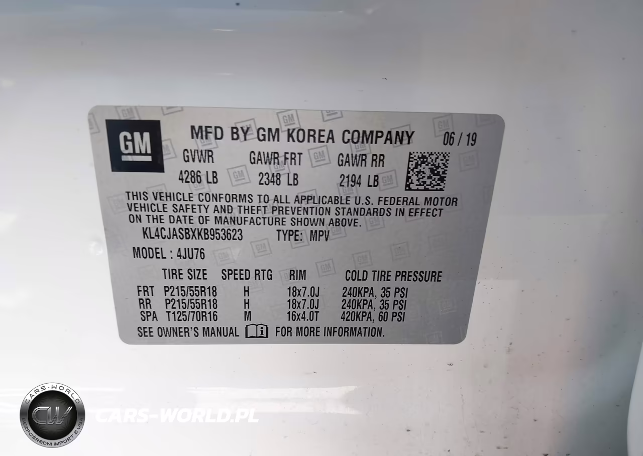2019 Buick Encore Fwd Preferred VIN:KL4CJASBXKB953623 - 9