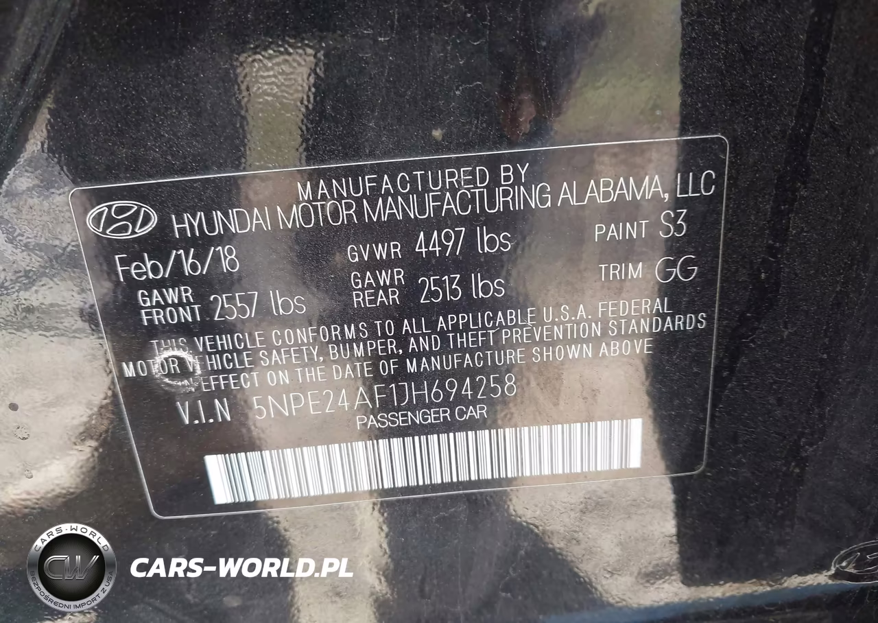 2018 Hyundai Sonata Se VIN:5NPE24AF1JH694258 - 9