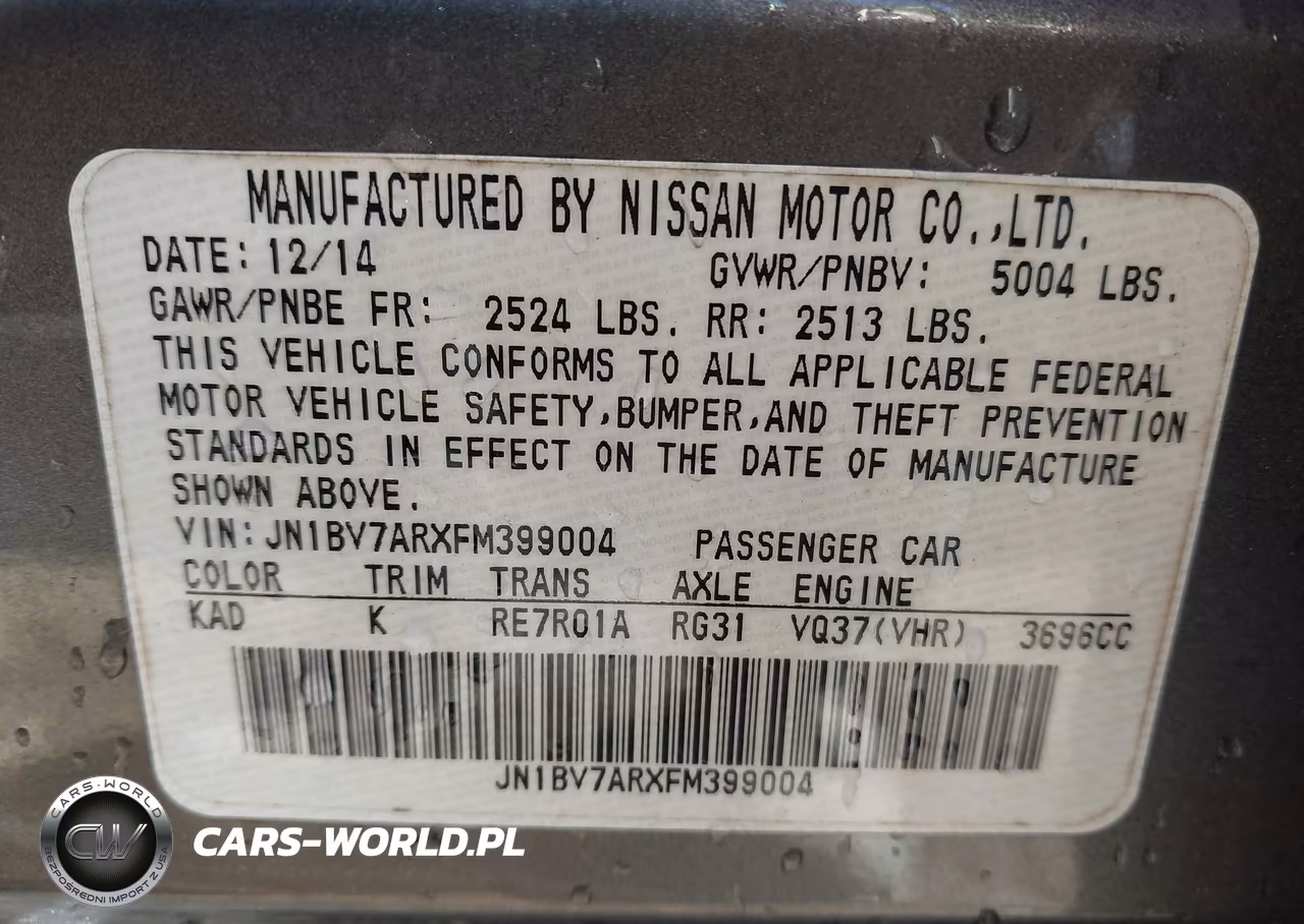 2015 Infiniti Q50 Premium VIN:JN1BV7ARXFM399004 - 9