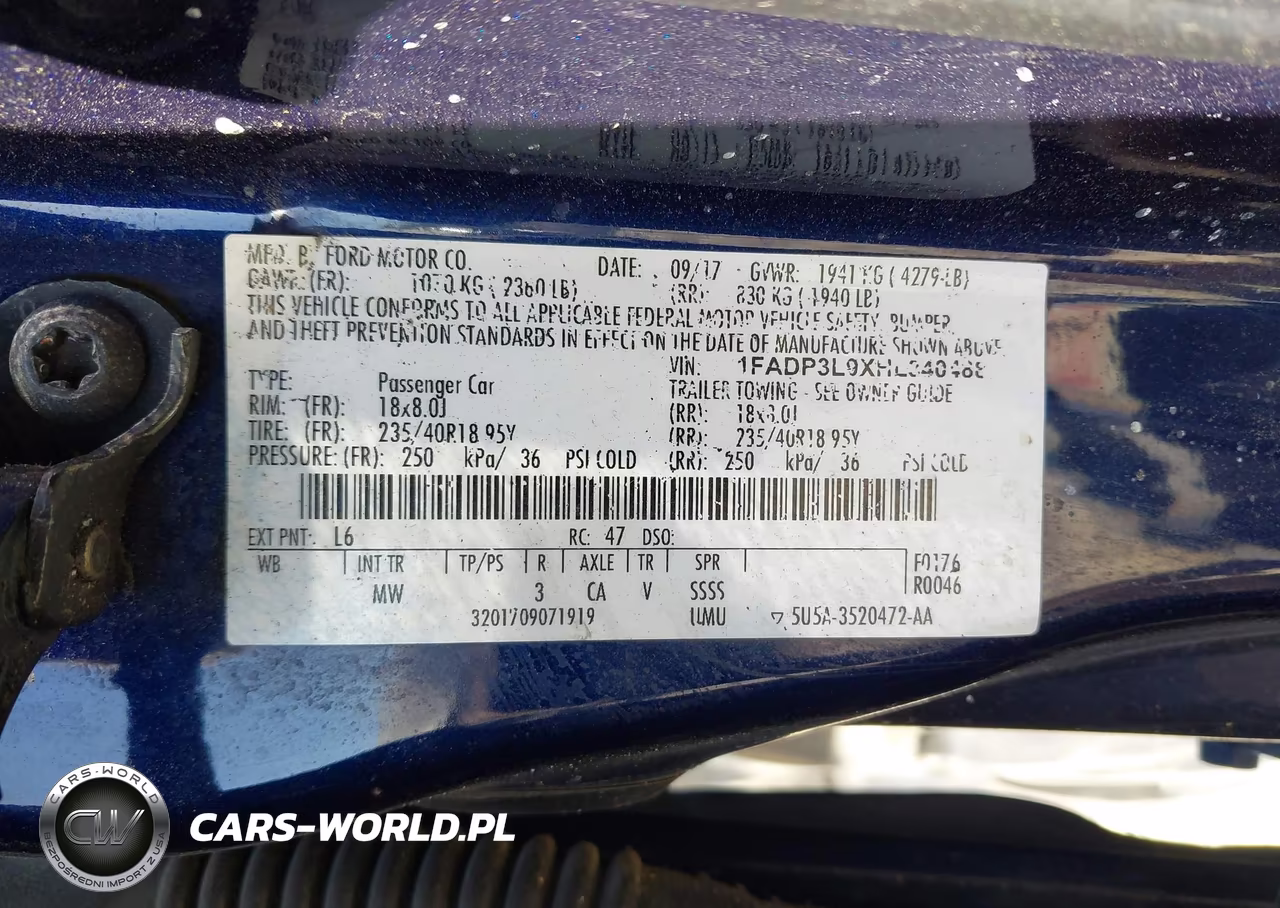 2017 Ford Focus St VIN:1FADP3L9XHL340488 - 9