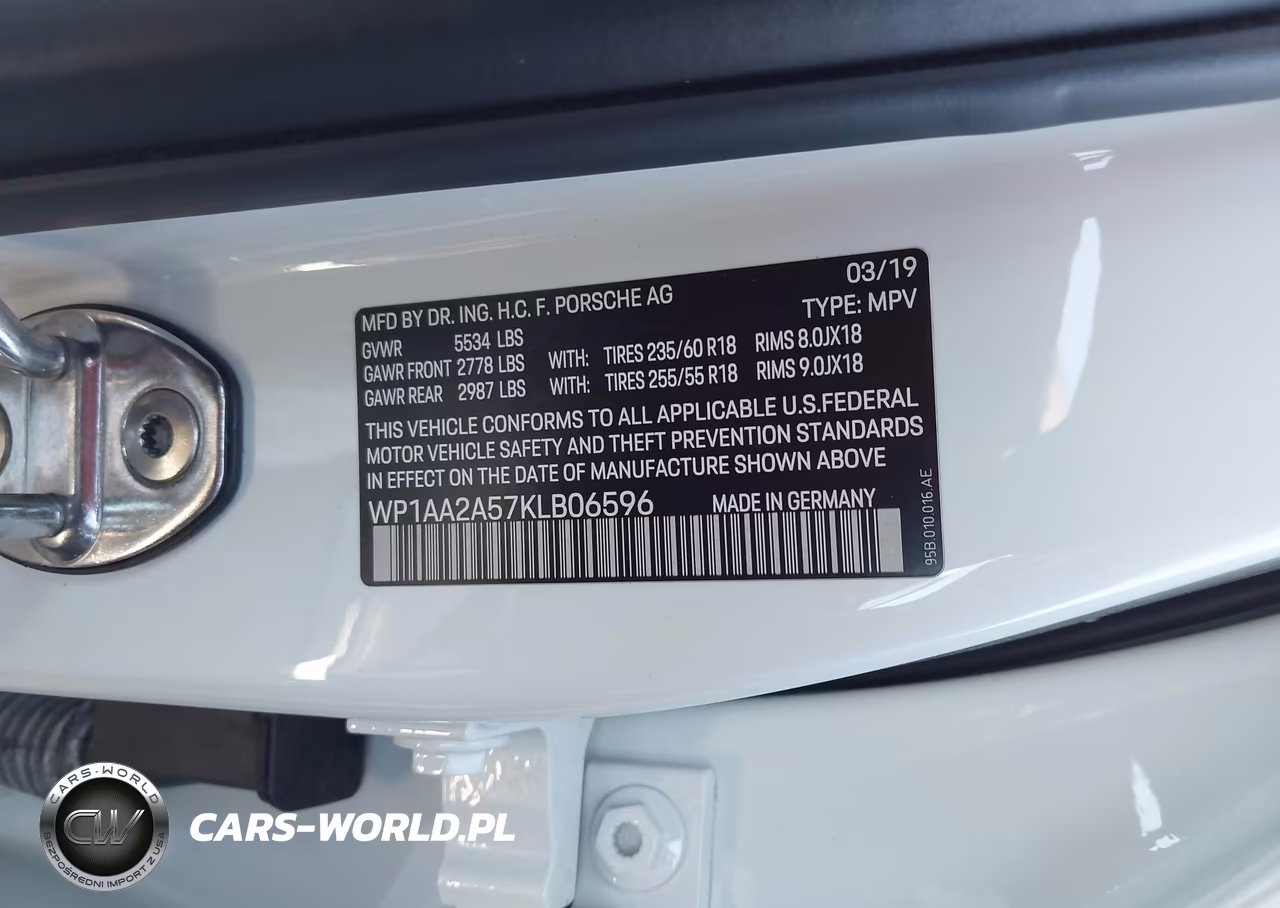 2019 Porsche Macan VIN:WP1AA2A57KLB06596 - 9
