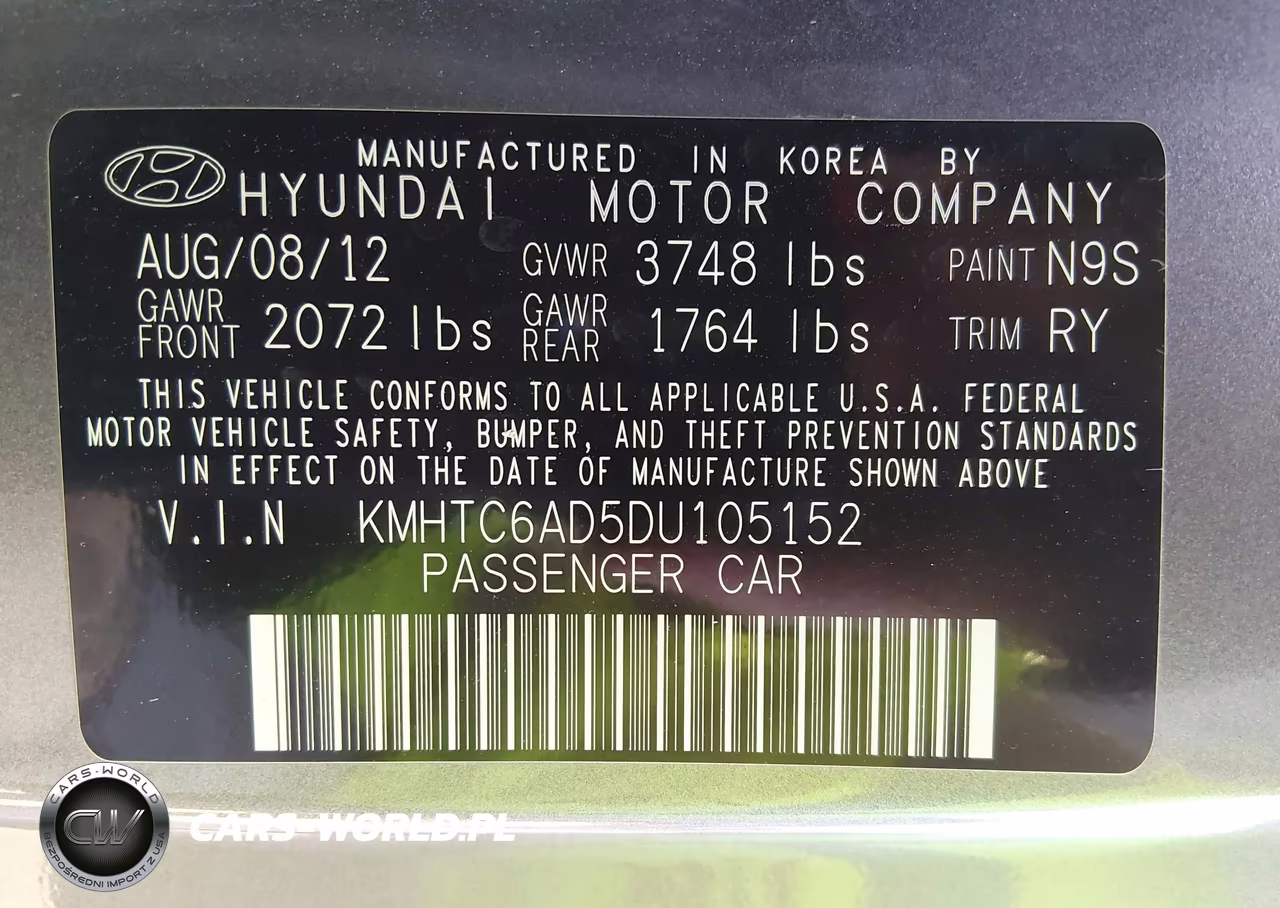 2013 Hyundai Veloster Base W-Black VIN:KMHTC6AD5DU105152 - 9