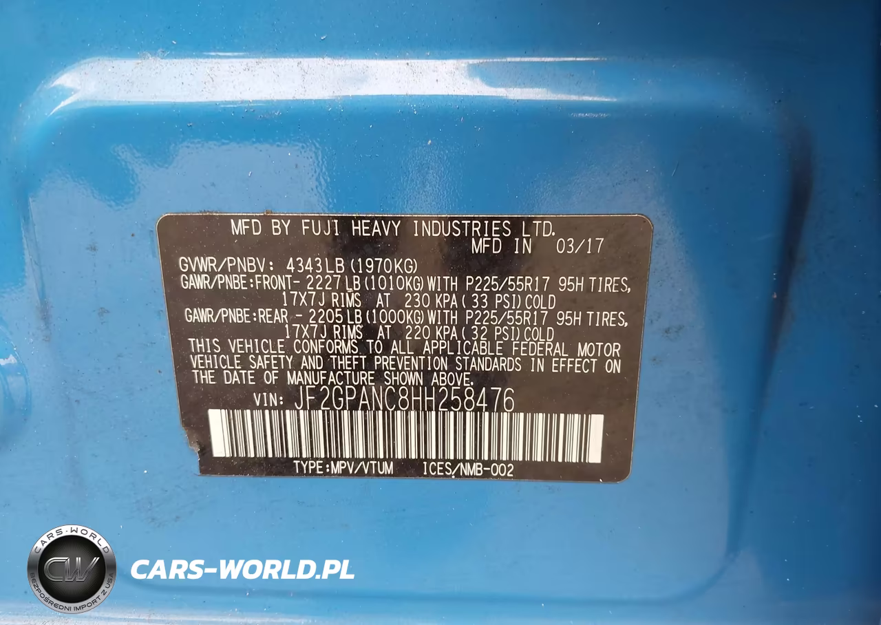 2017 Subaru Crosstrek 2.0I Limited VIN:JF2GPANC8HH258476 - 9