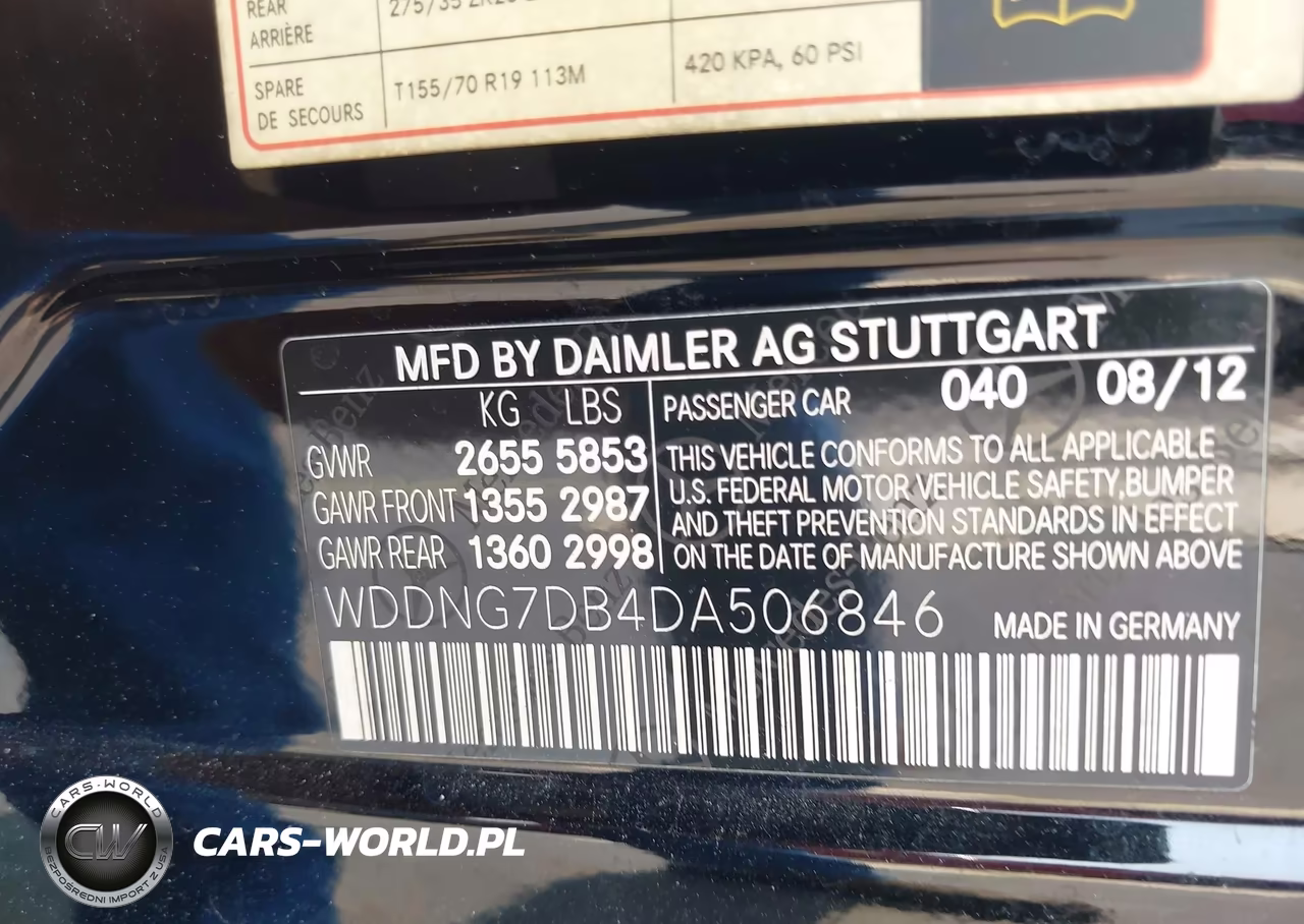 2013 Mercedes-Benz S 550 VIN:WDDNG7DB4DA506846 - 9