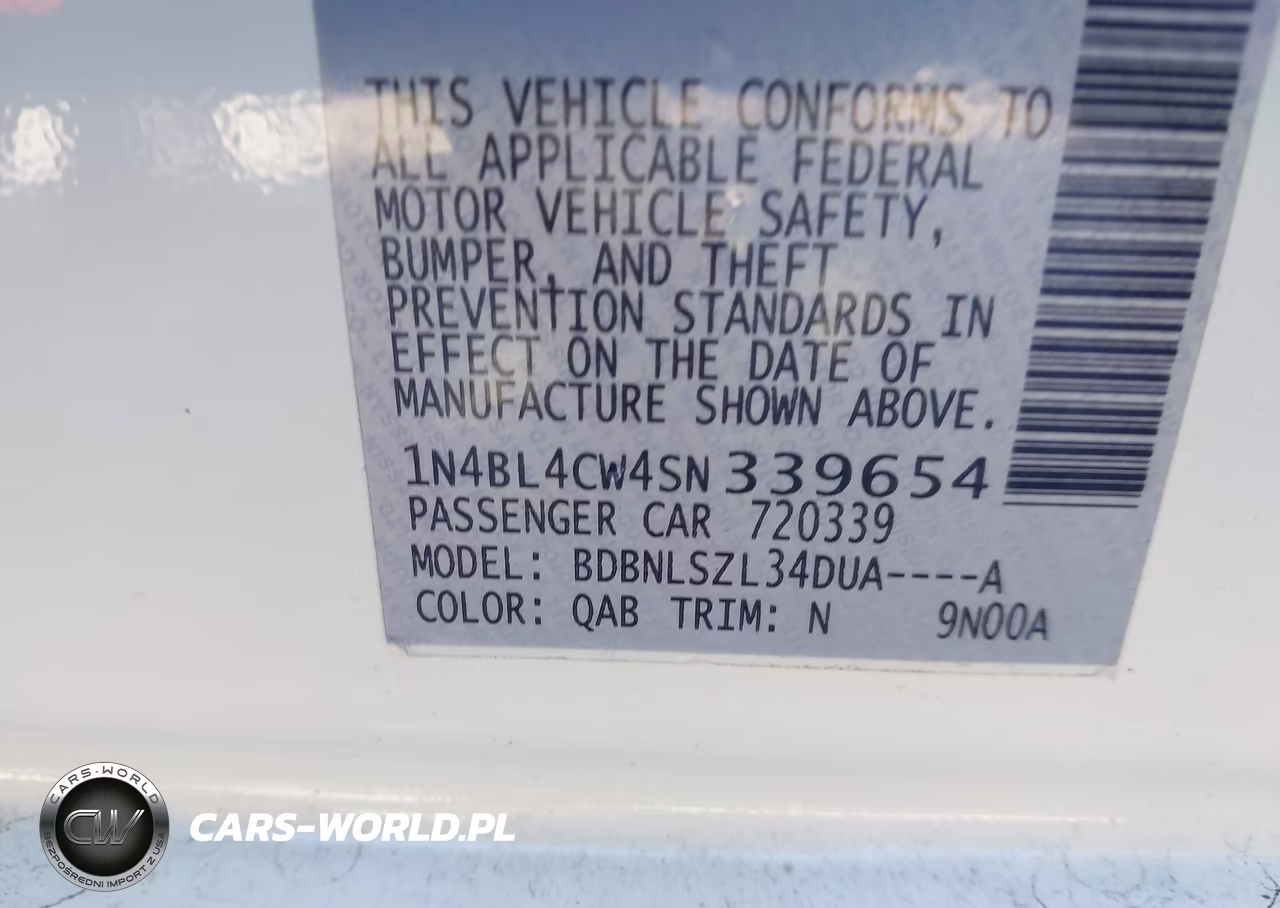 2025 Nissan Altima Sr Awd VIN:1N4BL4CW4SN339654 - 9