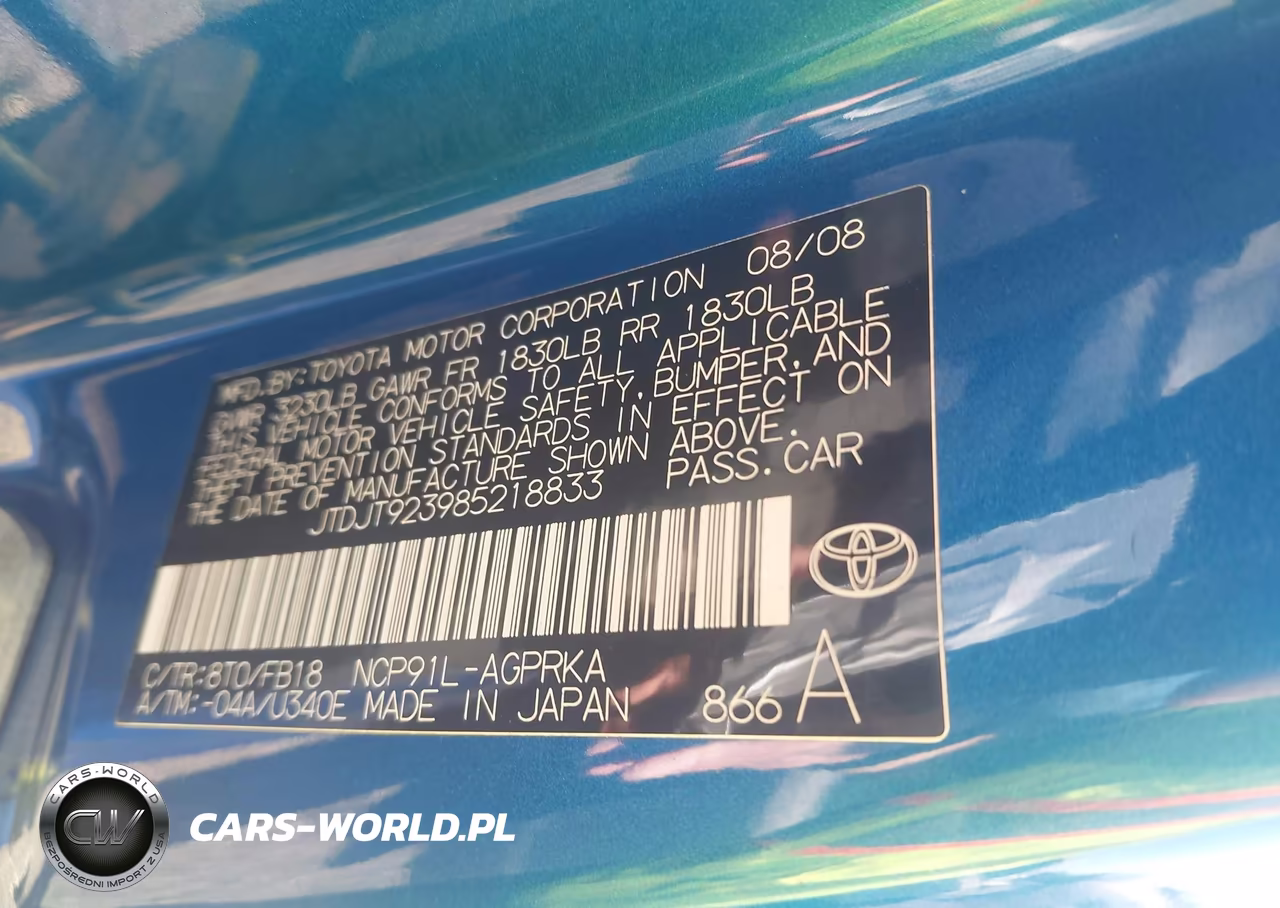 2008 Toyota Yaris VIN:JTDJT923985218833 - 9