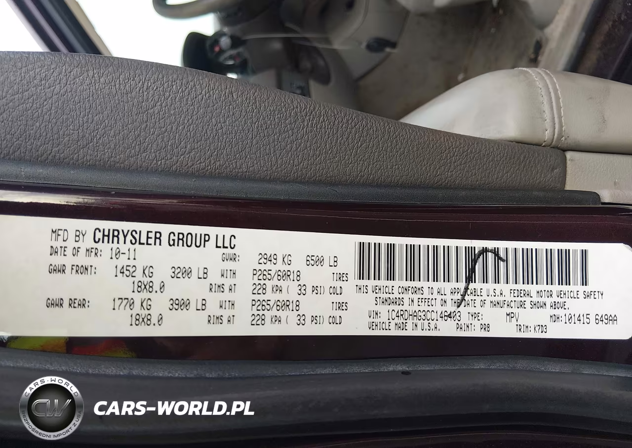 2012 Dodge Durango Sxt VIN:1C4RDHAG3CC146403 - 9