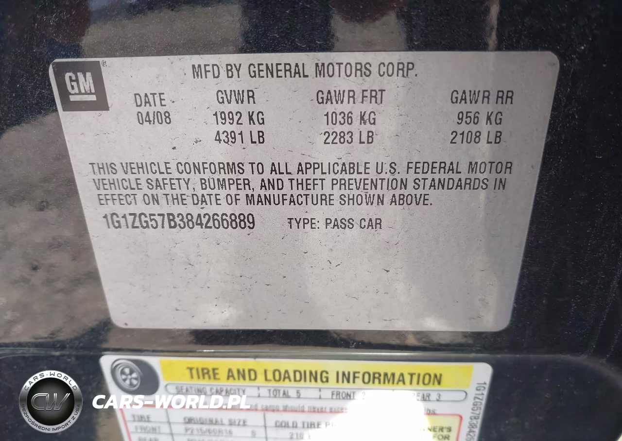2008 Chevrolet Malibu Ls VIN:1G1ZG57B384266889 - 9