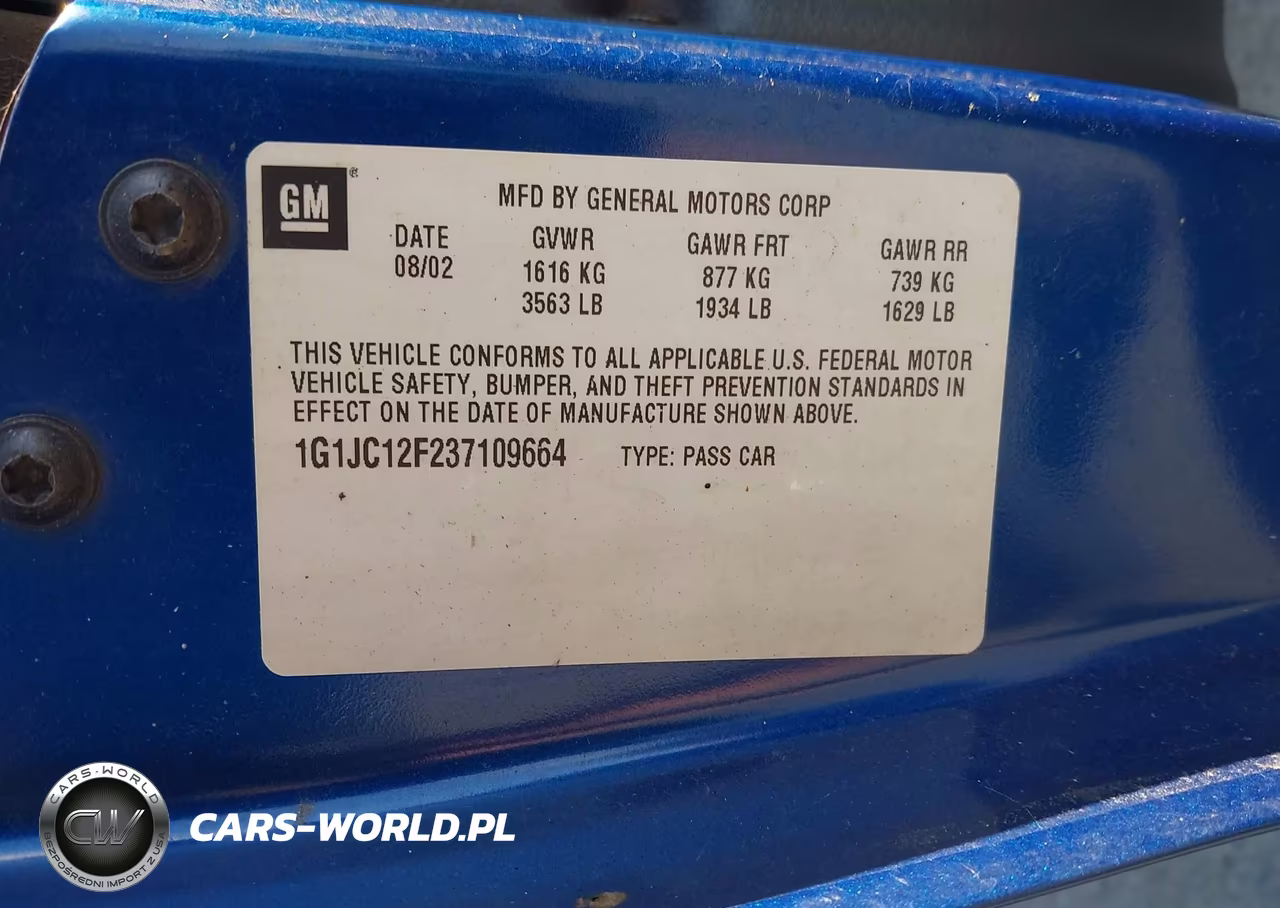 2003 Chevrolet Cavalier VIN:1G1JC12F237109664 - 9