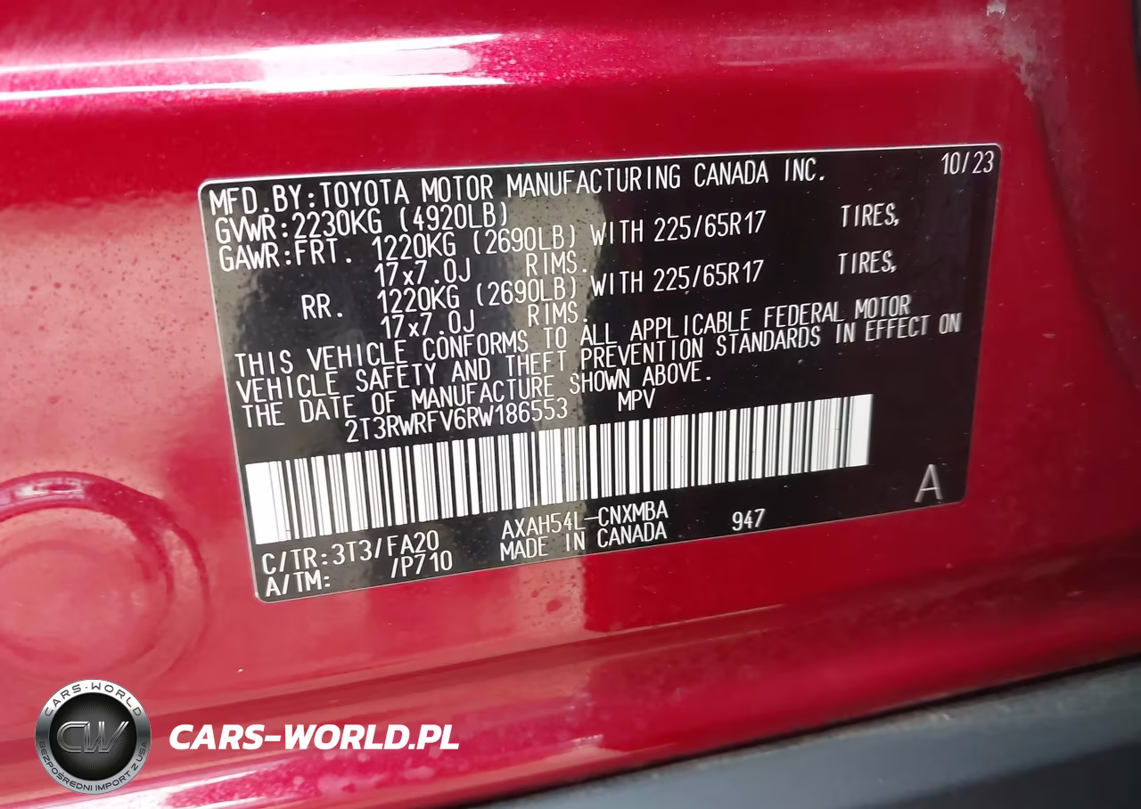 2024 Toyota Rav4 Hybrid Xle VIN:2T3RWRFV6RW186553 - 9