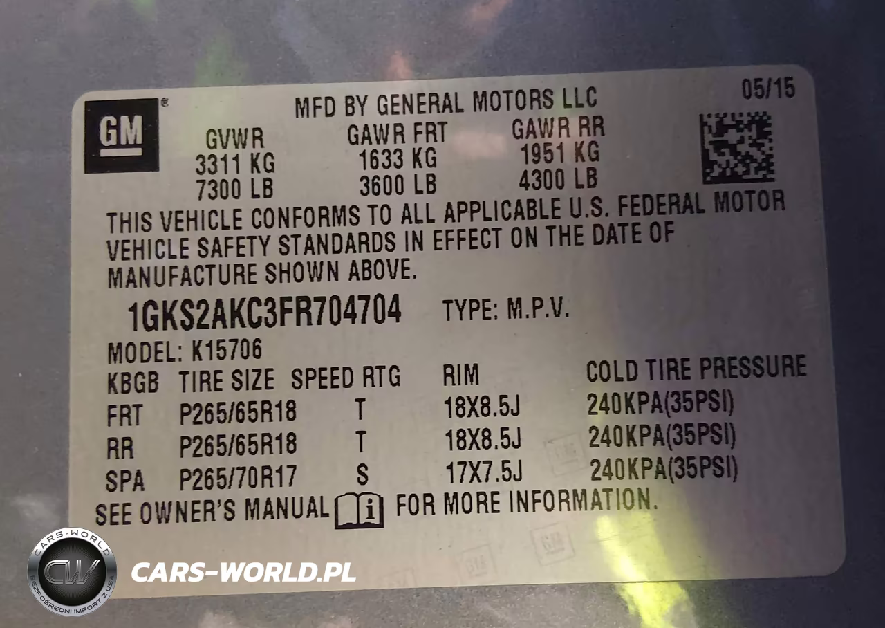 2015 GMC Yukon Sle VIN:1GKS2AKC3FR704704 - 9