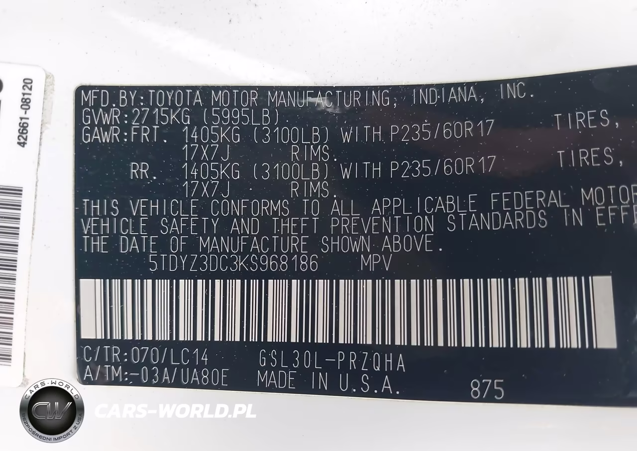 2019 Toyota Sienna Xle 8 Passenger VIN:5TDYZ3DC3KS968186 - 9
