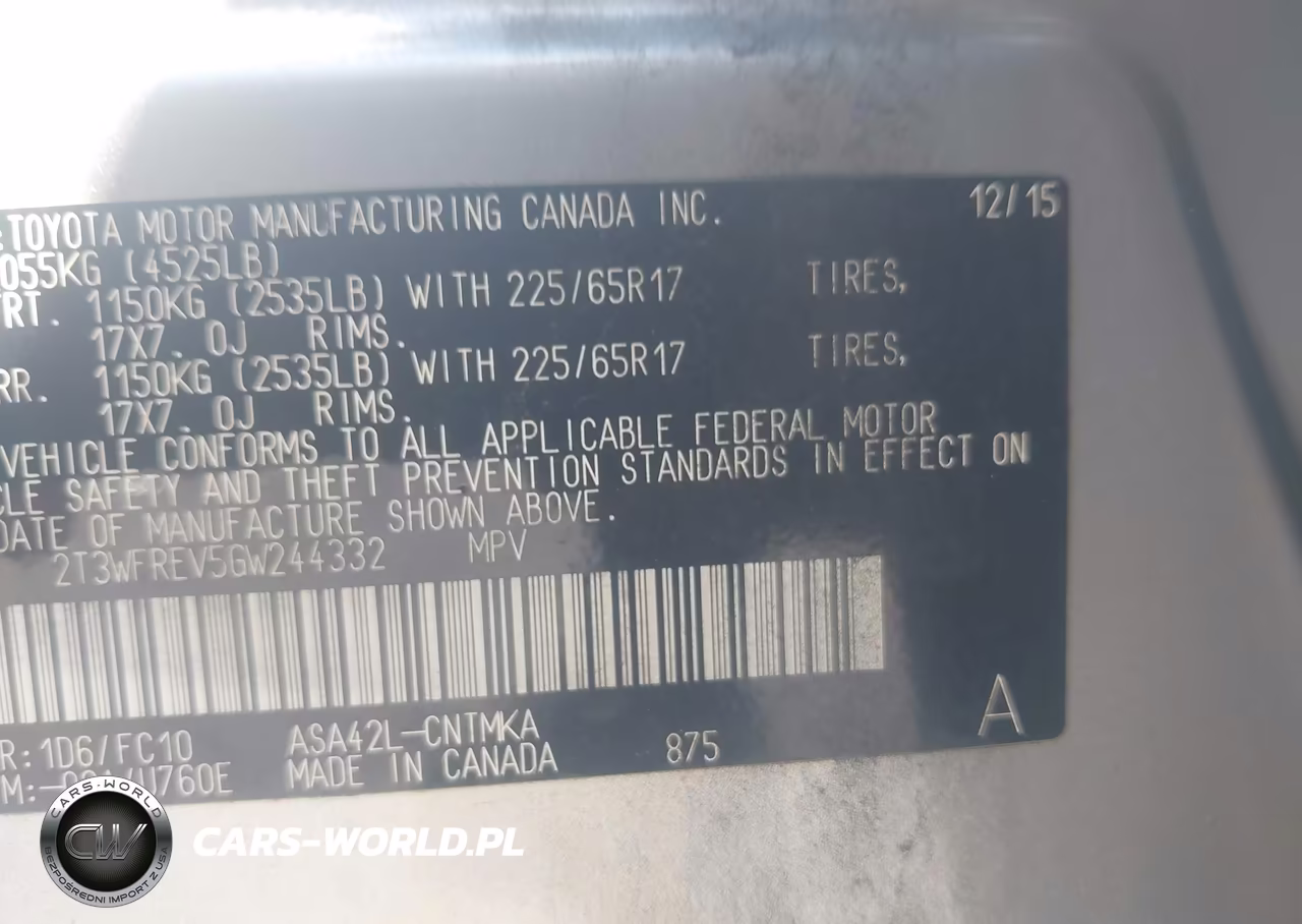 2016 Toyota Rav4 Xle VIN:2T3WFREV5GW244332 - 9
