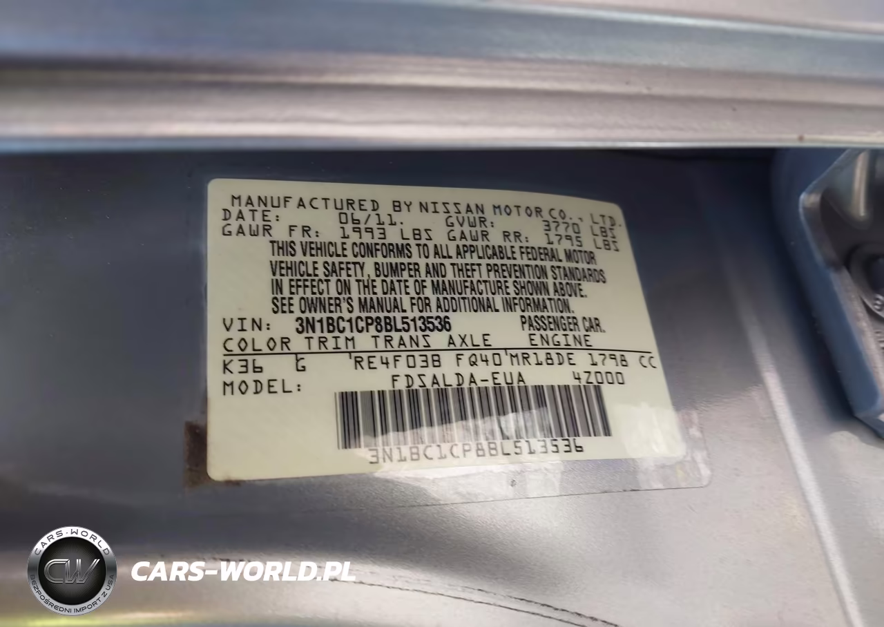2011 Nissan Versa 1.8S VIN:3N1BC1CP8BL513536 - 9