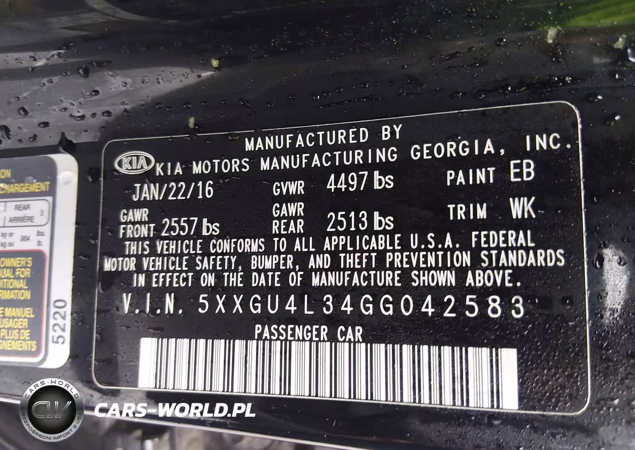 2016 Kia Optima Ex VIN:5XXGU4L34GG042583 - 9