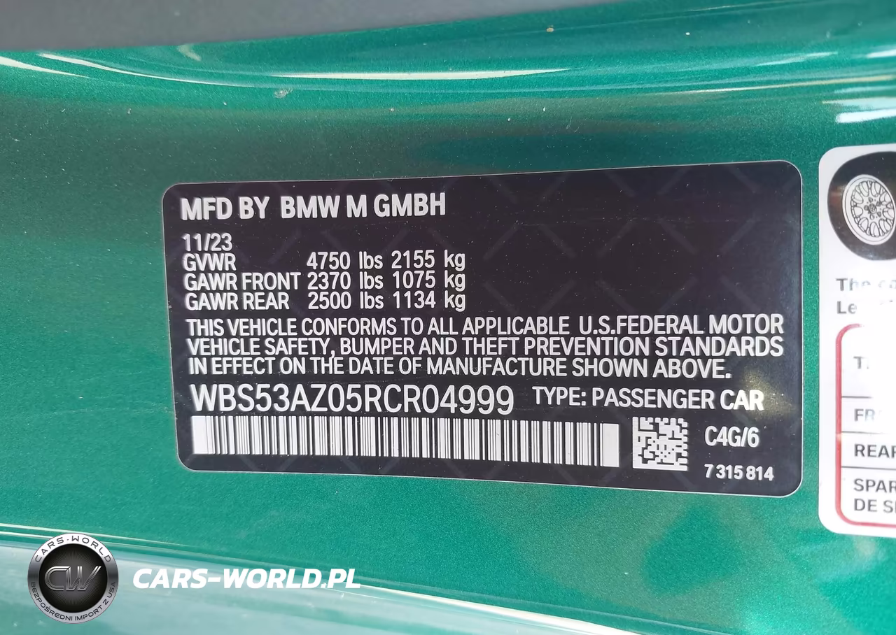 2024 BMW M4 VIN:WBS53AZ05RCR04999 - 9