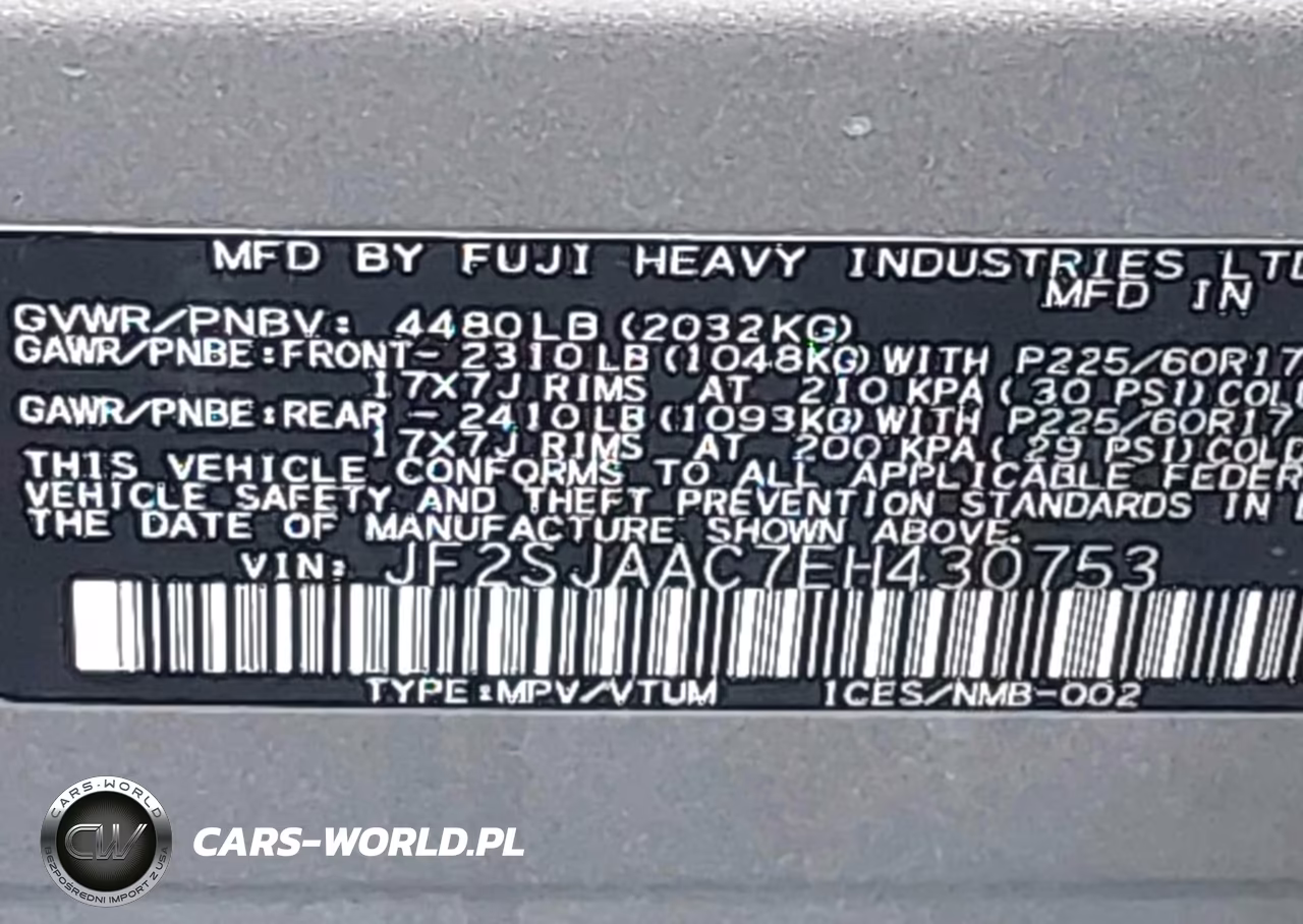 2014 Subaru Forester 2.5I VIN:JF2SJAAC7EH430753 - 9