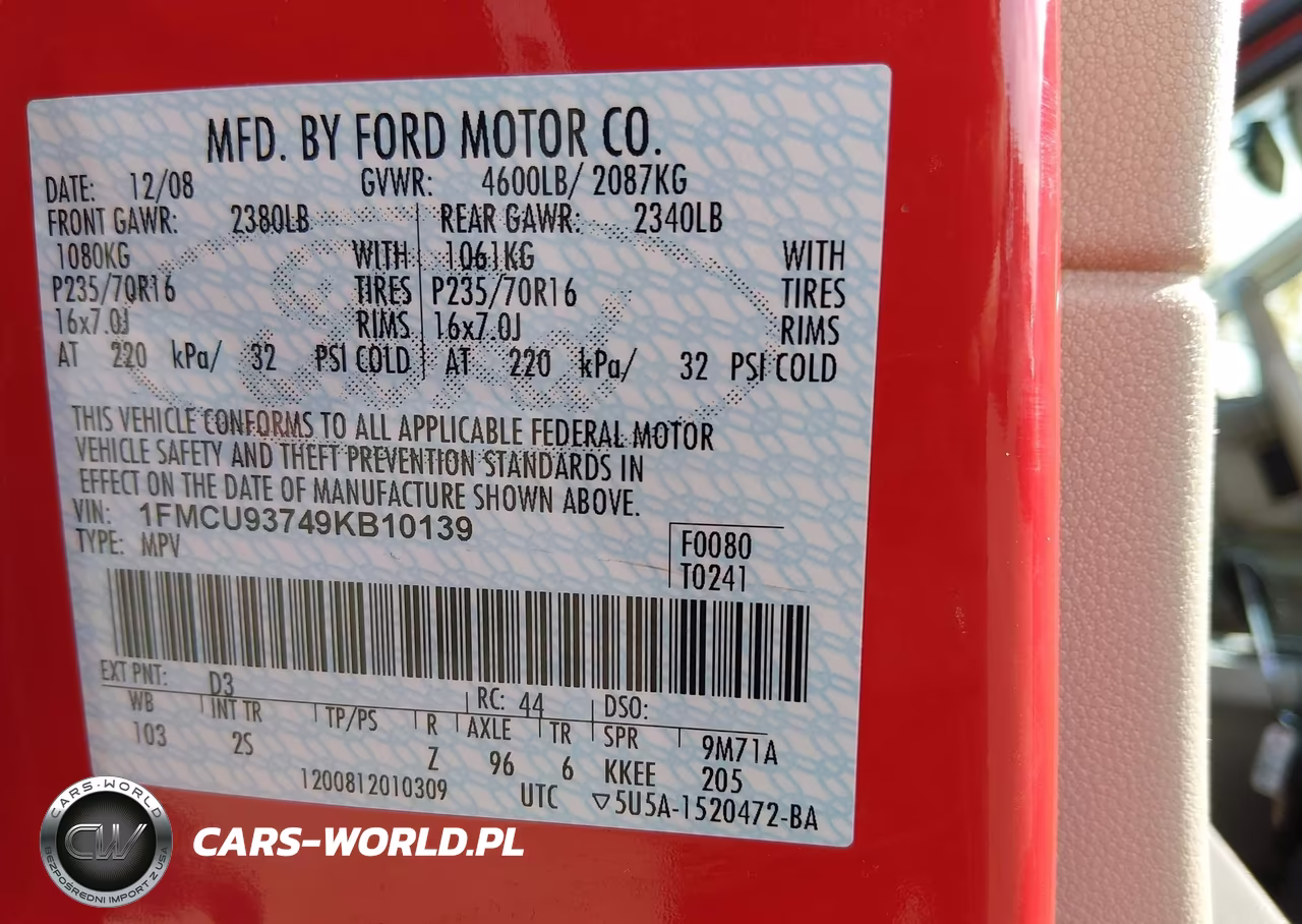 2009 Ford Escape Xlt VIN:1FMCU93749KB10139 - 9