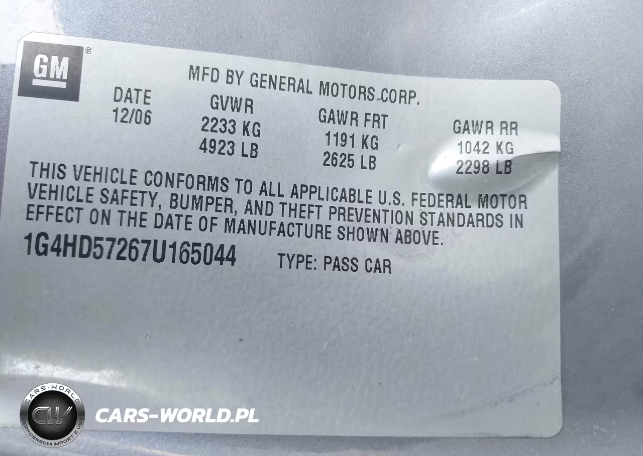 2007 Buick Lucerne Cxl VIN:1G4HD57267U165044 - 9