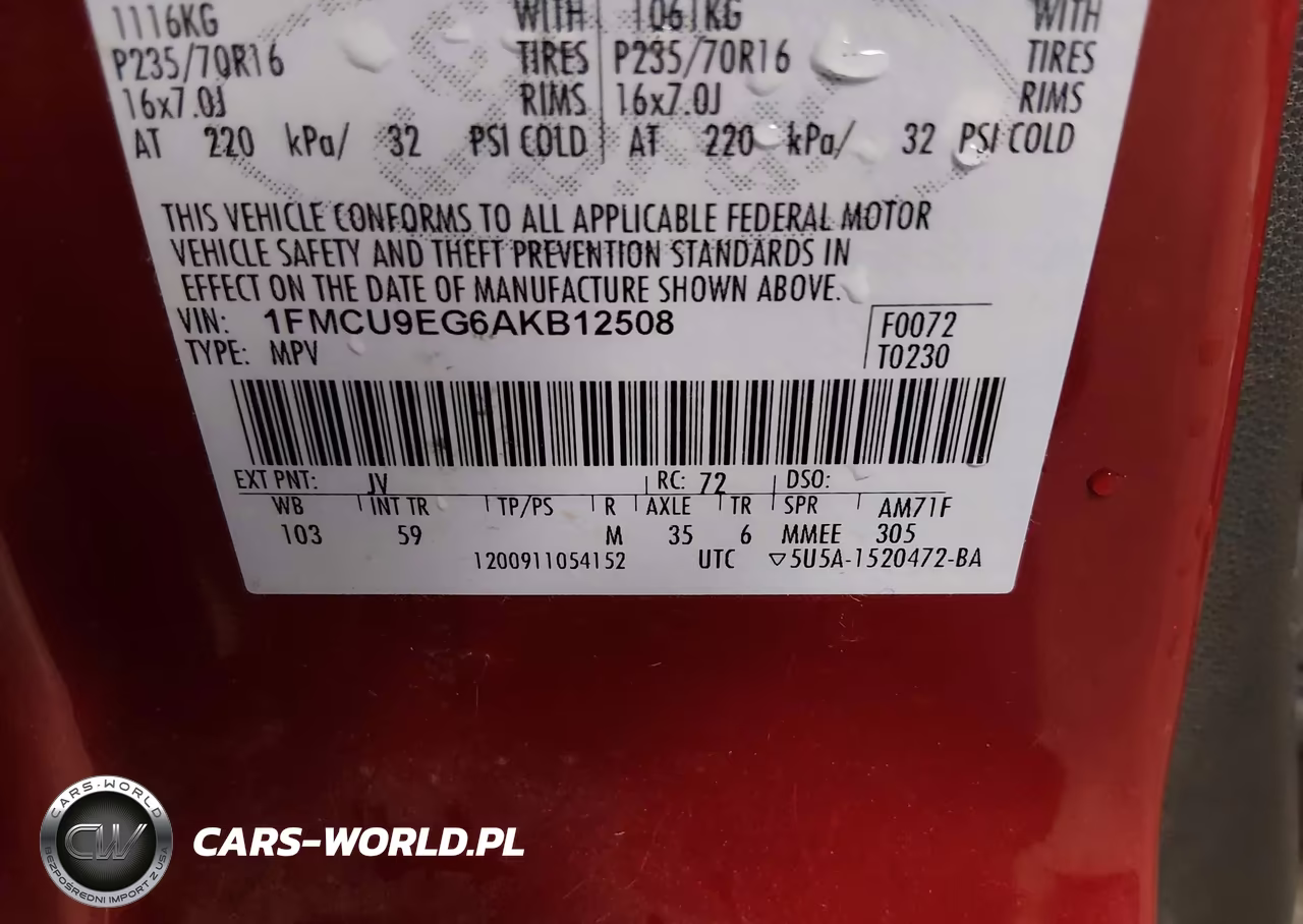 2010 Ford Escape Limited VIN:1FMCU9EG6AKB12508 - 9