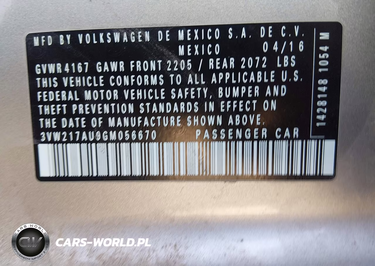 2016 Volkswagen Golf Tsi S 4-Door VIN:3VW217AU9GM056670 - 9
