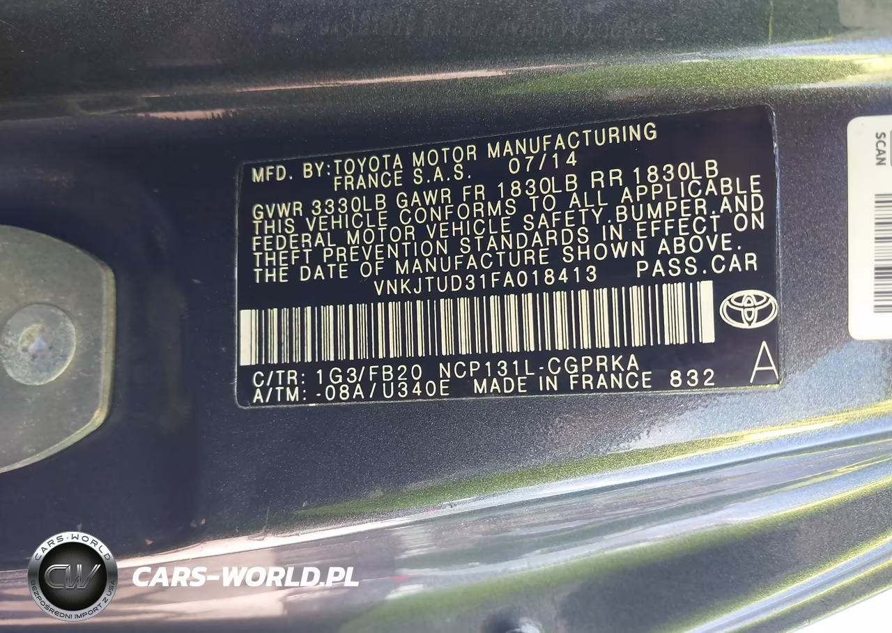 2015 Toyota Yaris Le VIN:VNKJTUD31FA018413 - 9
