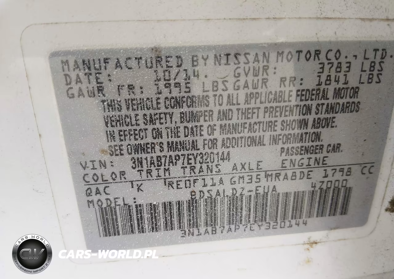 2014 Nissan Sentra Sv VIN:3N1AB7AP7EY320144 - 9