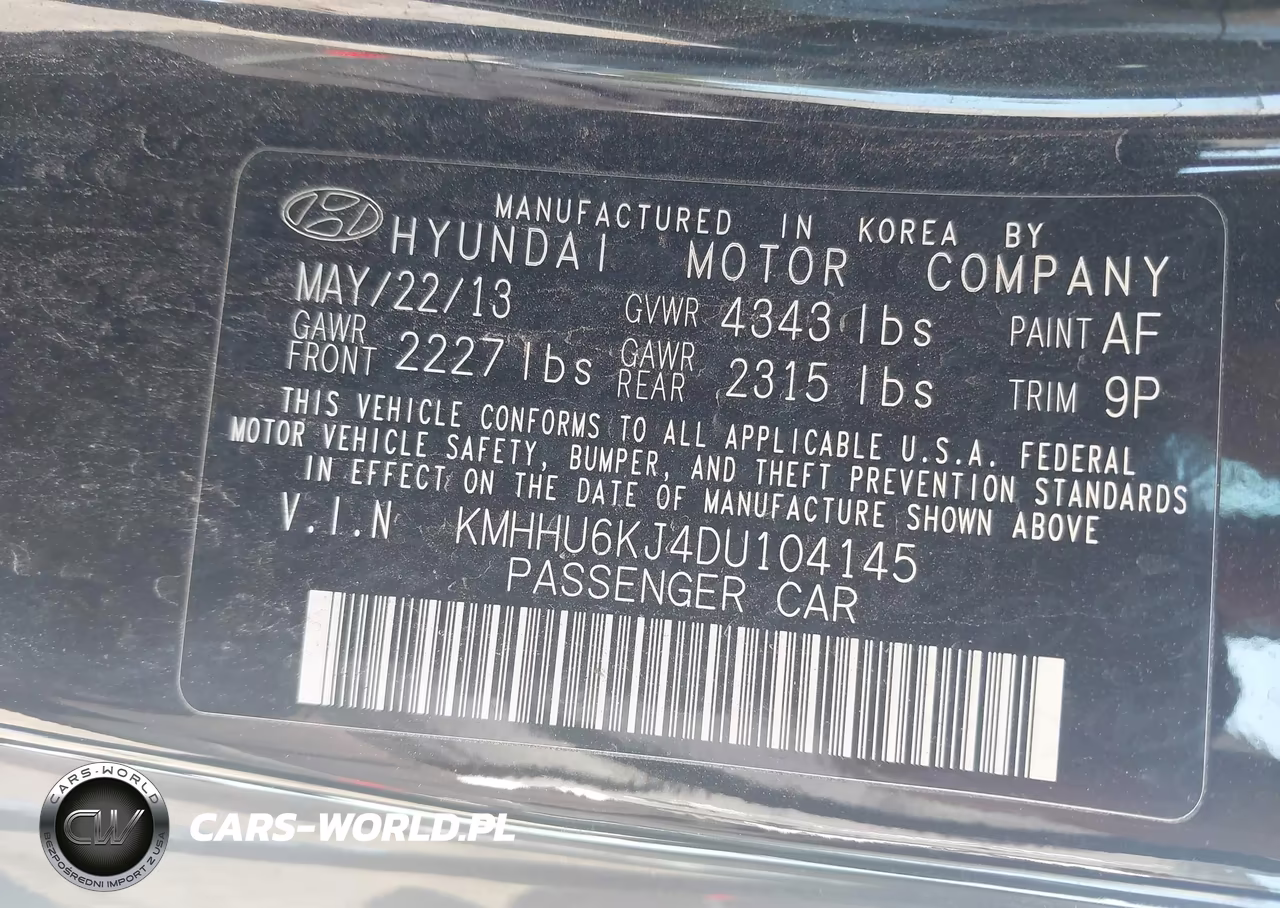2013 Hyundai Genesis 3.8 Track VIN:KMHHU6KJ4DU104145 - 9