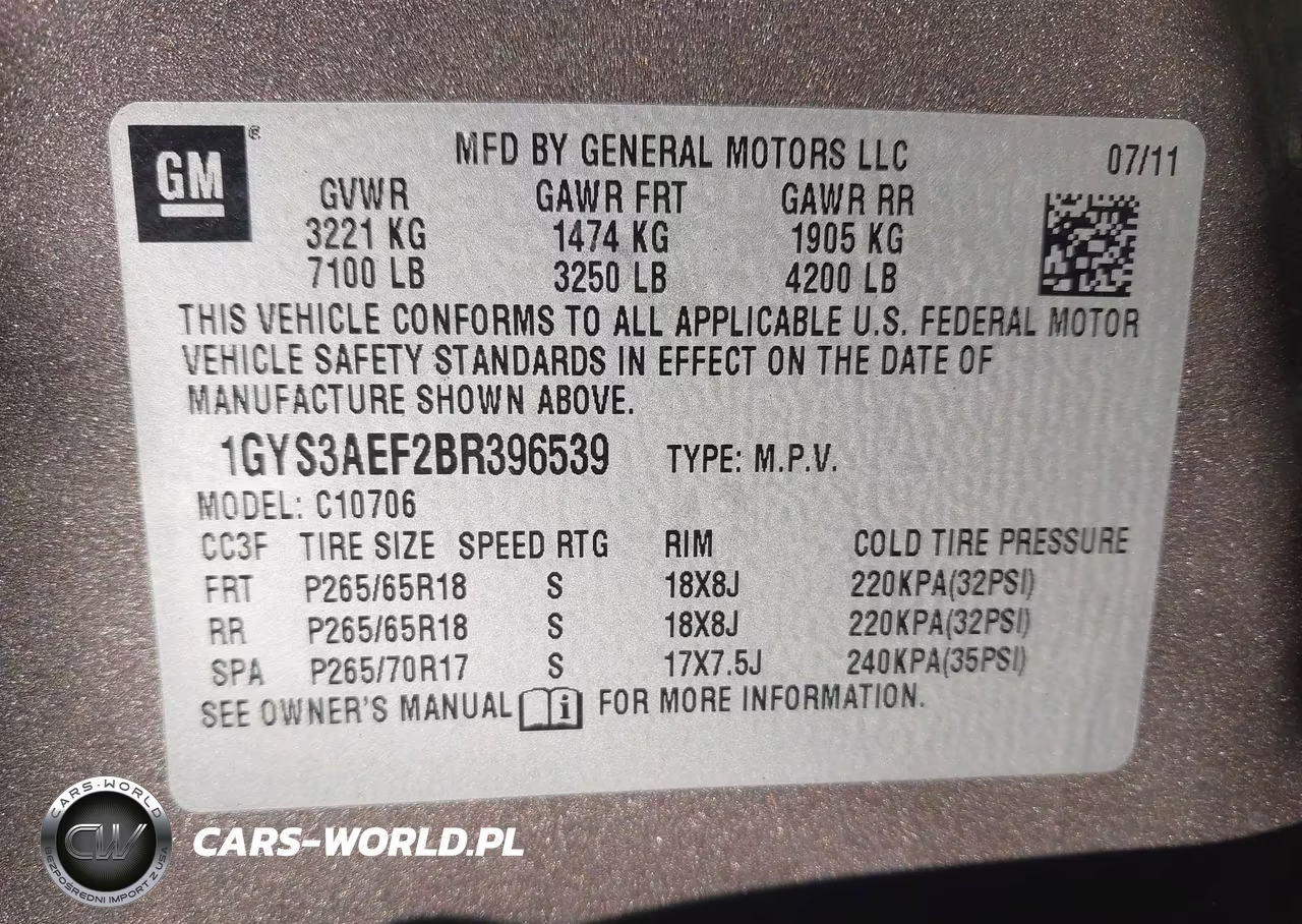 2011 Cadillac Escalade Standard VIN:1GYS3AEF2BR396539 - 9