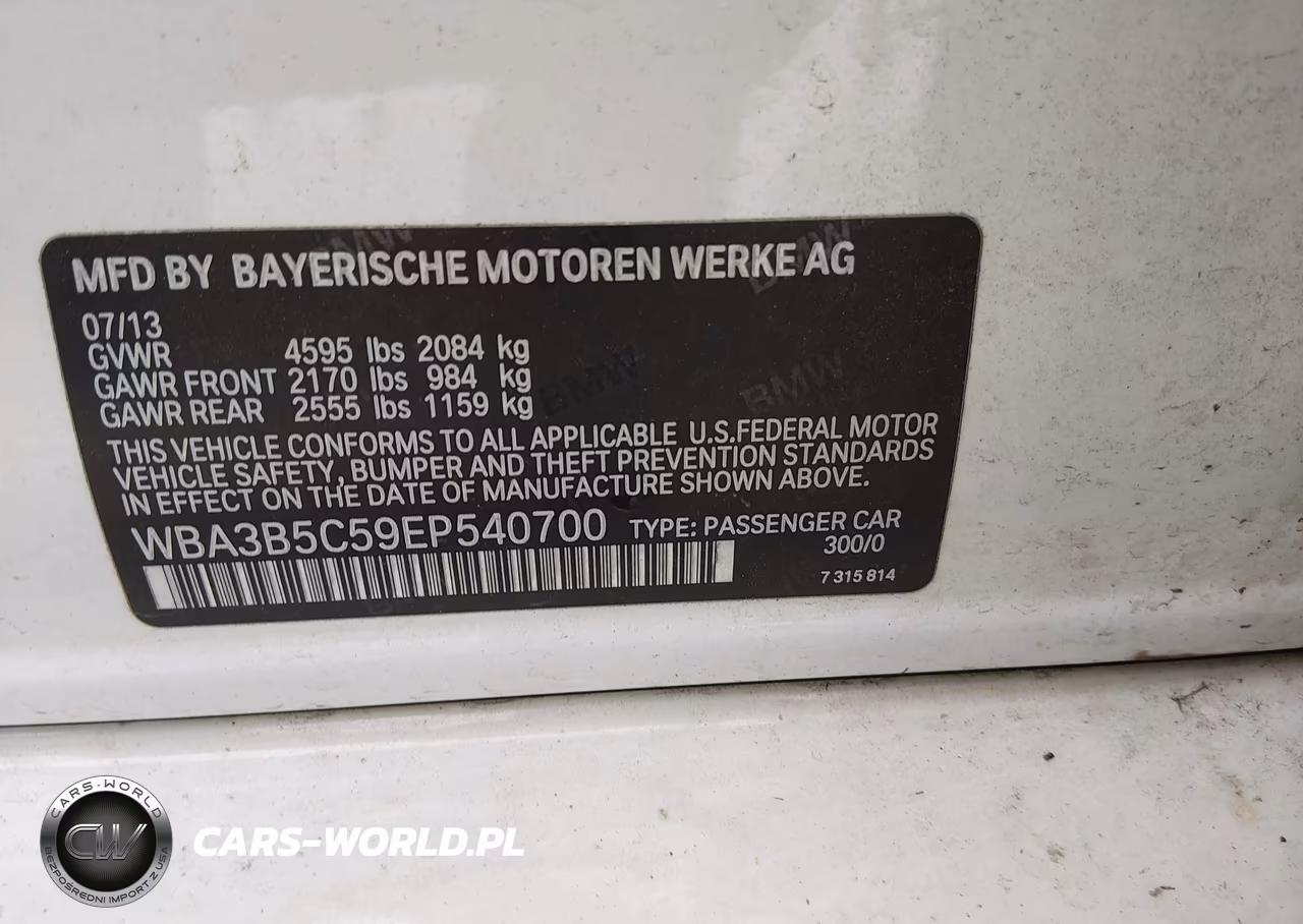 2014 BMW 328I xDrive VIN:WBA3B5C59EP540700 - 9