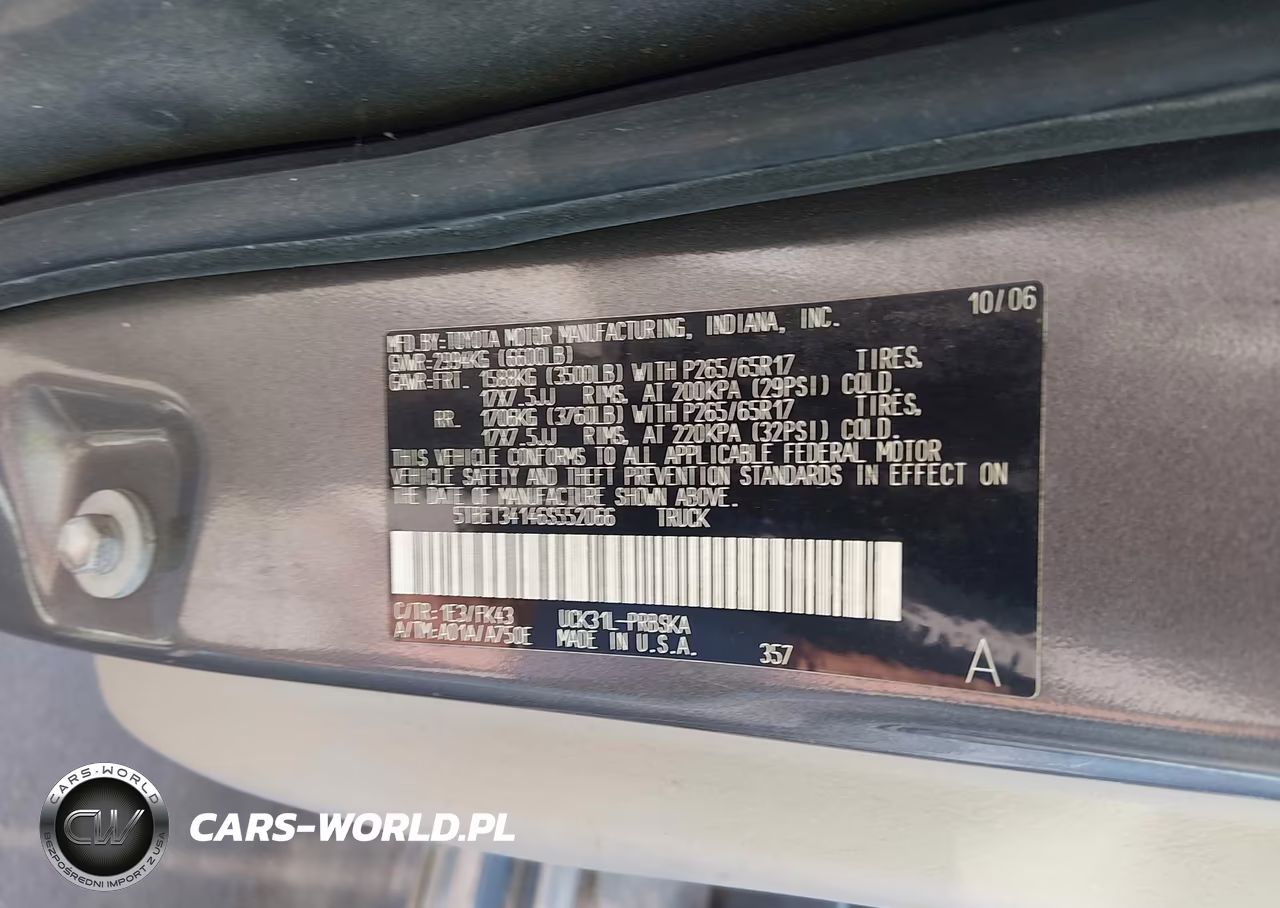2006 Toyota Tundra Sr5 V8 VIN:5TBET34146S552066 - 9