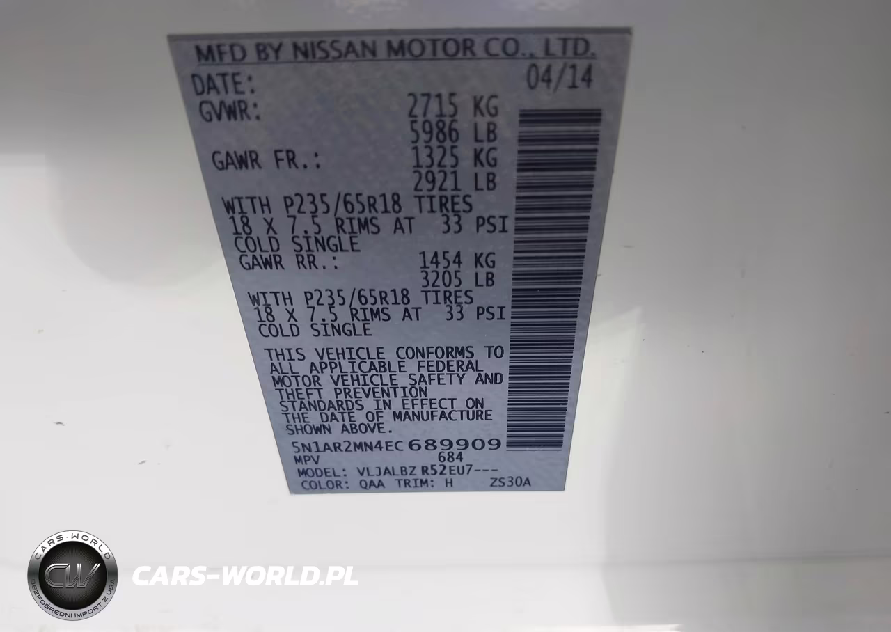 2014 Nissan Pathfinder S VIN:5N1AR2MN4EC689909 - 9