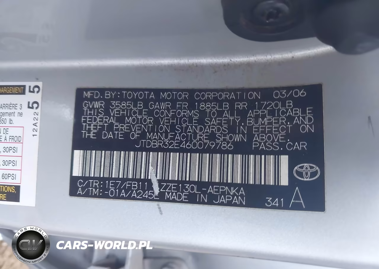 2006 Toyota Corolla Le VIN:JTDBR32E460079786 - 9