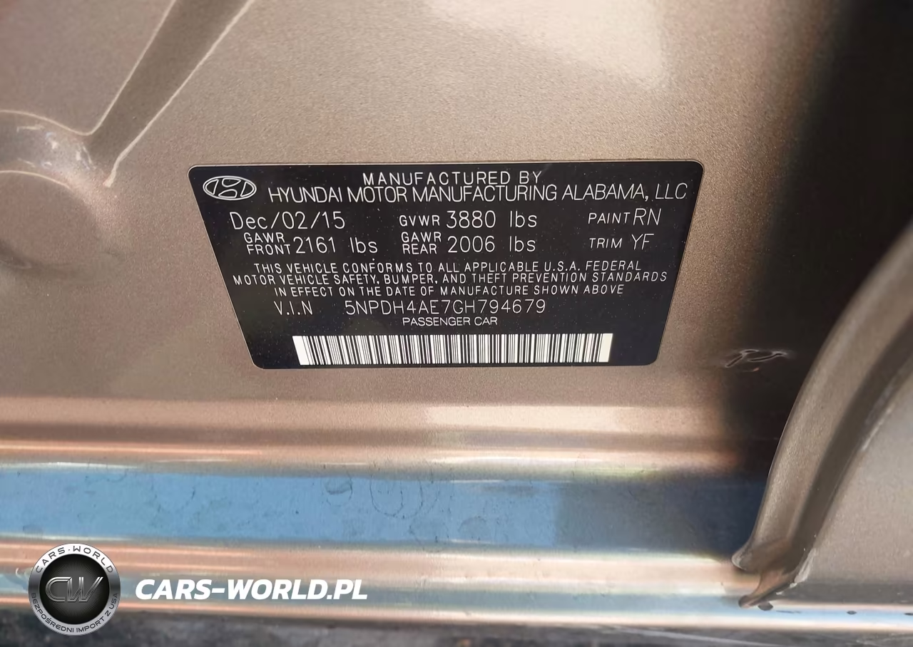 2016 Hyundai Elantra Se VIN:5NPDH4AE7GH794679 - 9