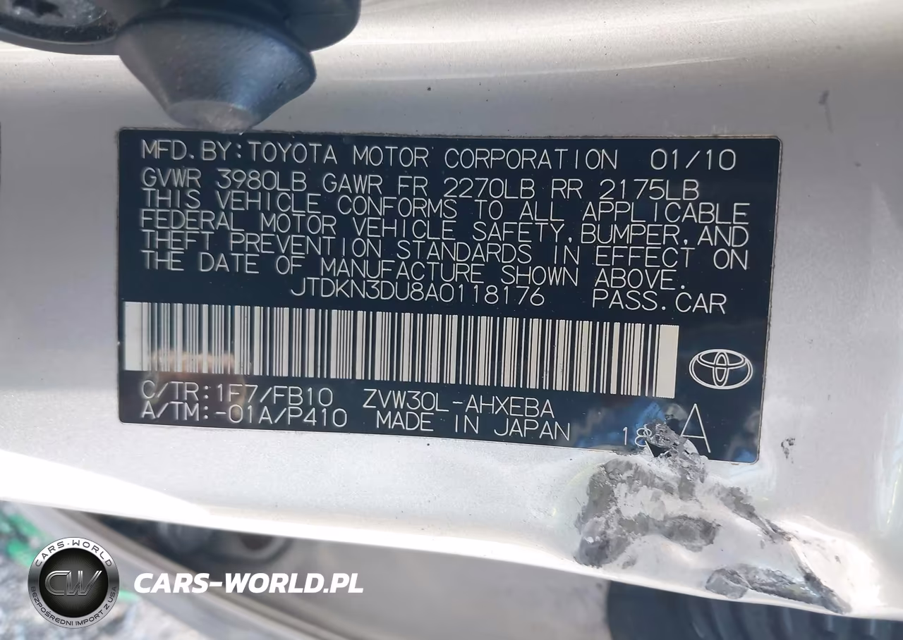 2010 Toyota Prius Iii VIN:JTDKN3DU8A0118176 - 9