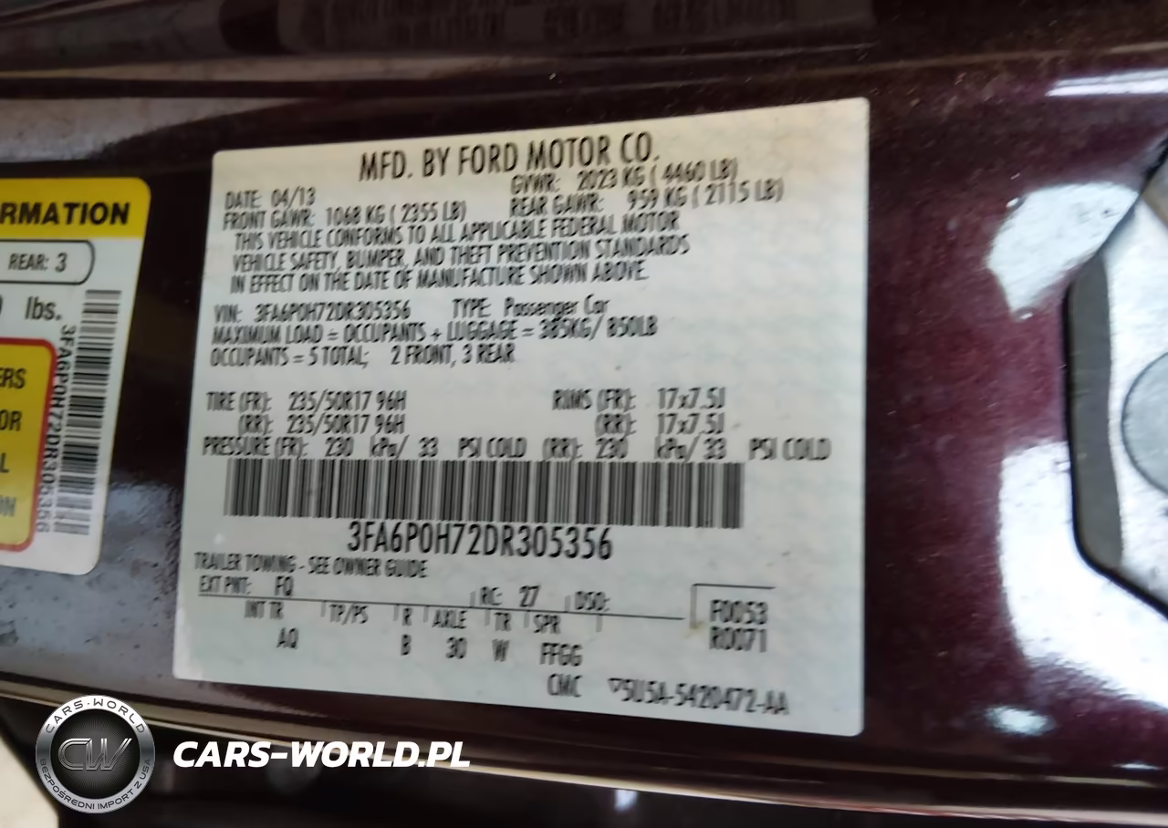 2013 Ford Fusion Se VIN:3FA6P0H72DR305356 - 9