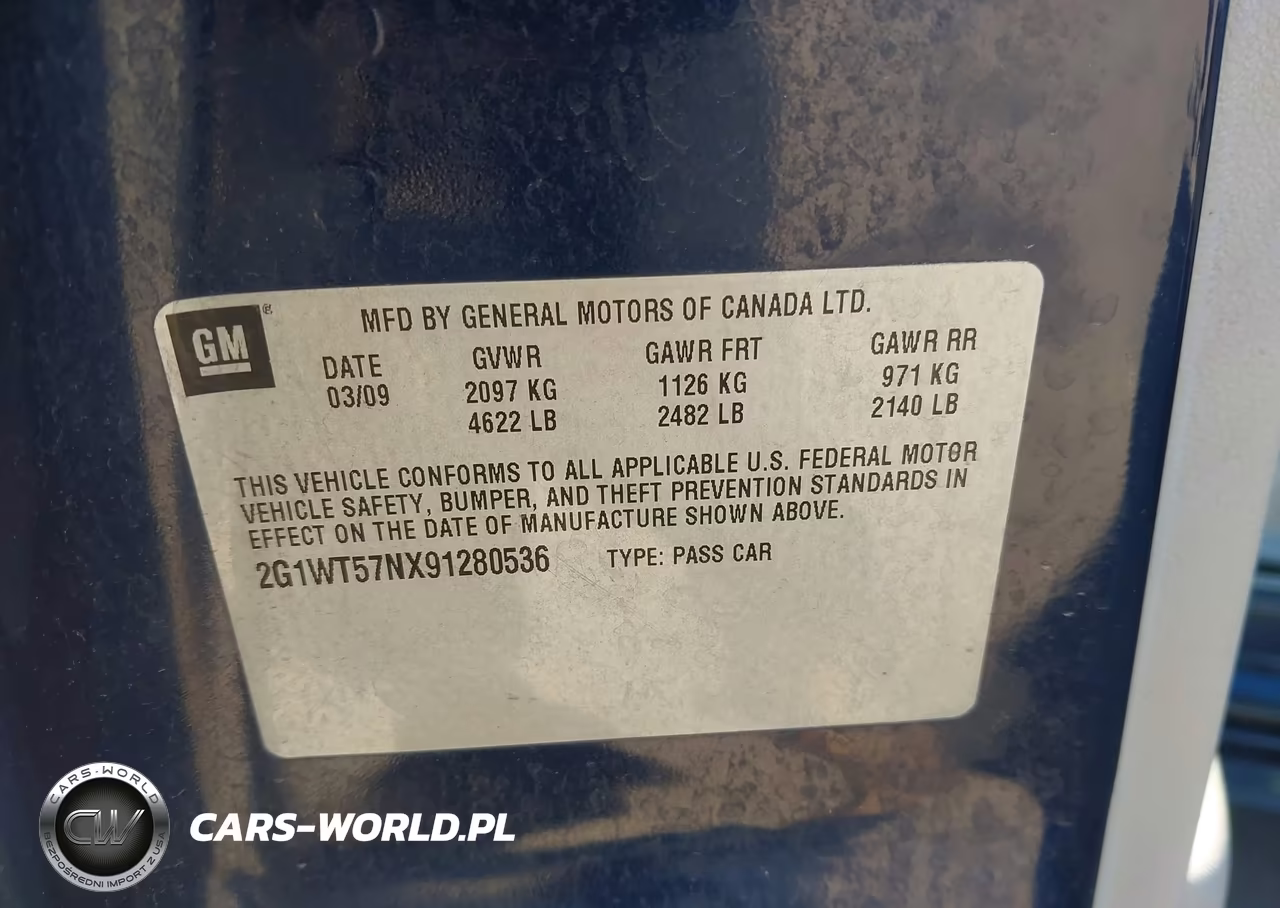 2009 Chevrolet Impala Lt VIN:2G1WT57NX91280536 - 9