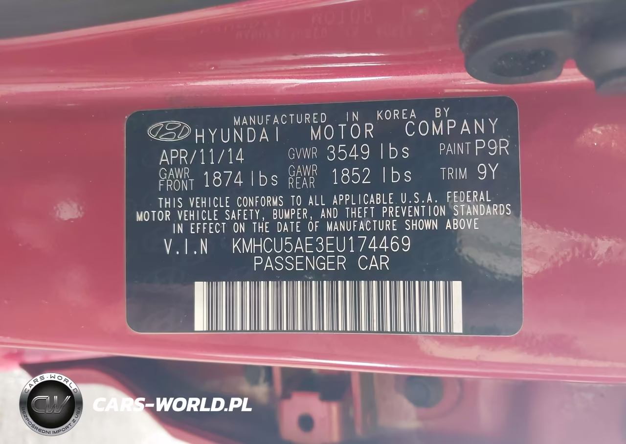 2014 Hyundai Accent Se VIN:KMHCU5AE3EU174469 - 9