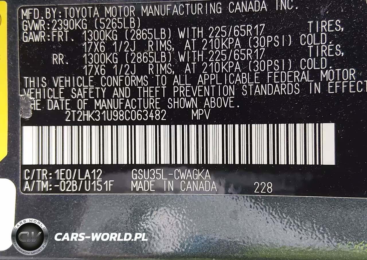 2008 Lexus Rx 350 VIN:2T2HK31U98C063482 - 9