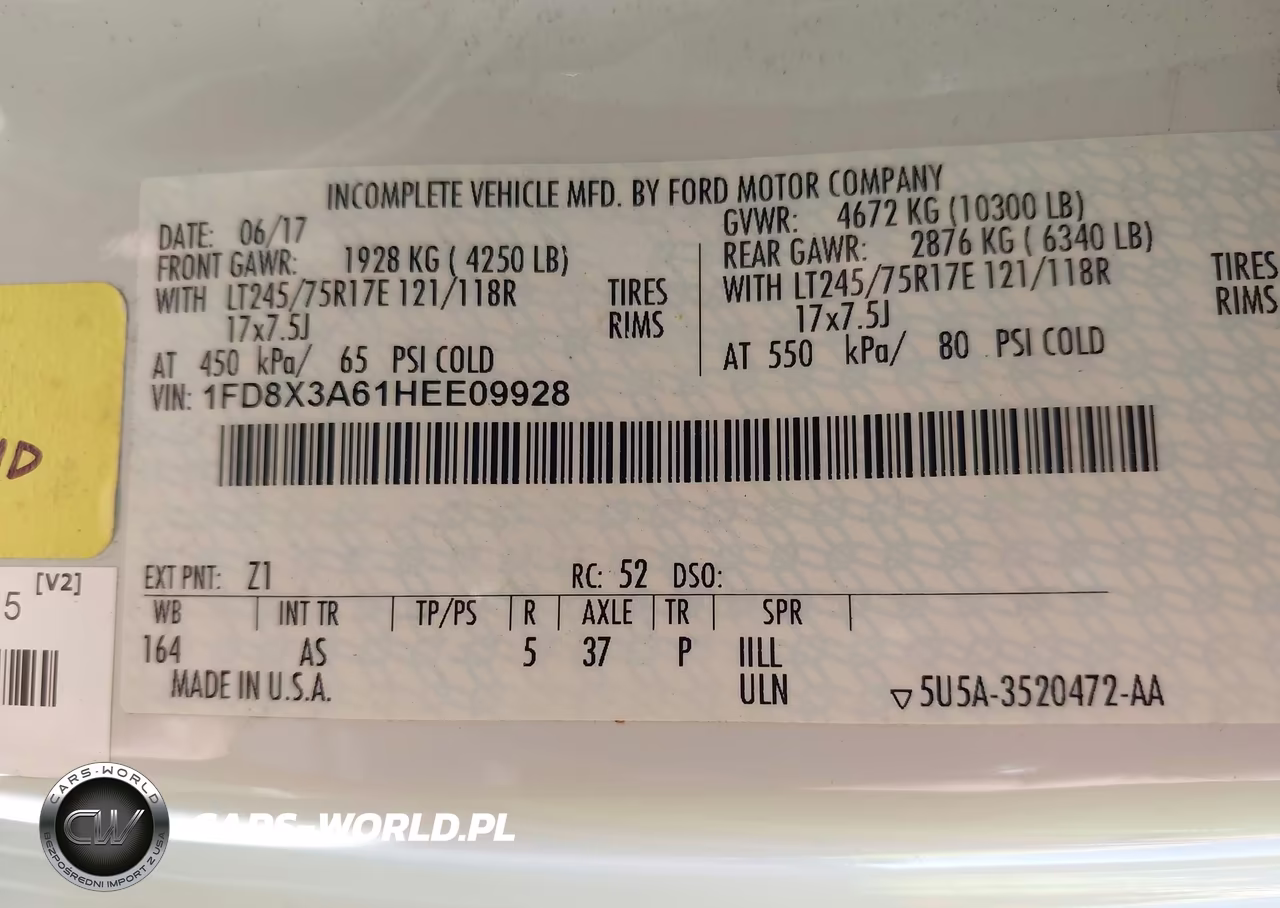 2017 Ford F-350 Xl VIN:1FD8X3A61HEE09928 - 9