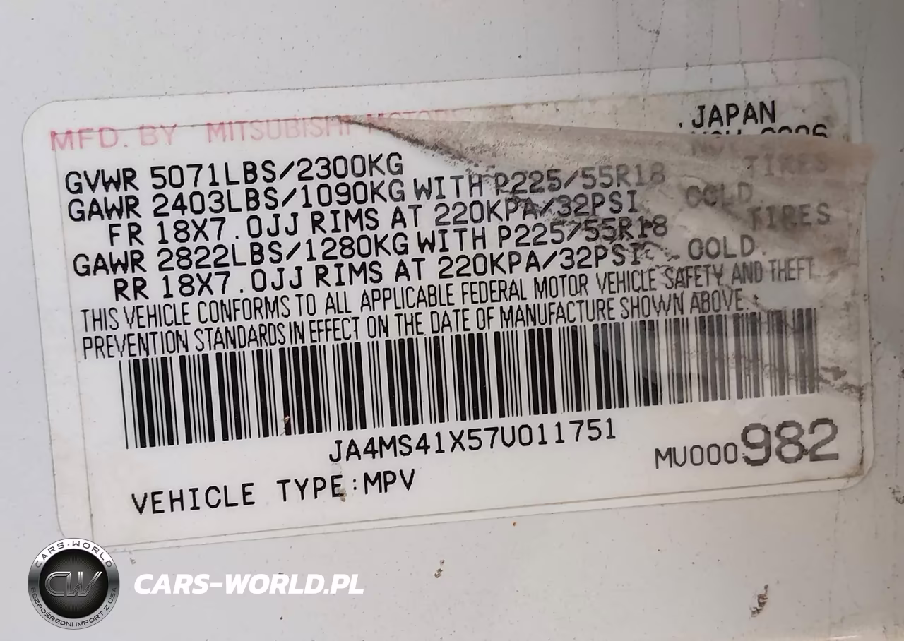2007 Mitsubishi Outlander Xls VIN:JA4MS41X57U011751 - 9