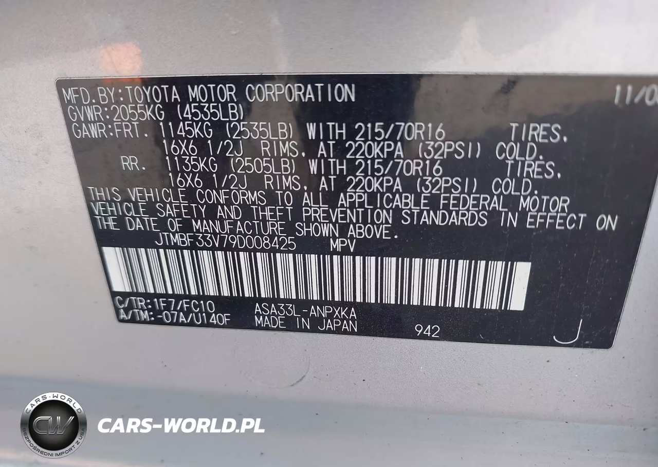 2009 Toyota Rav4 VIN:JTMBF33V79D008425 - 9