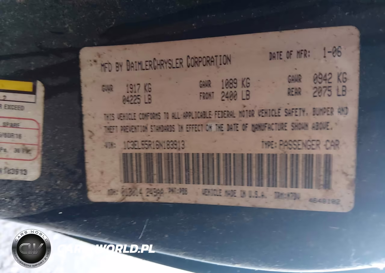 2006 Chrysler Sebring Touring VIN:1C3EL55R16N183913 - 9